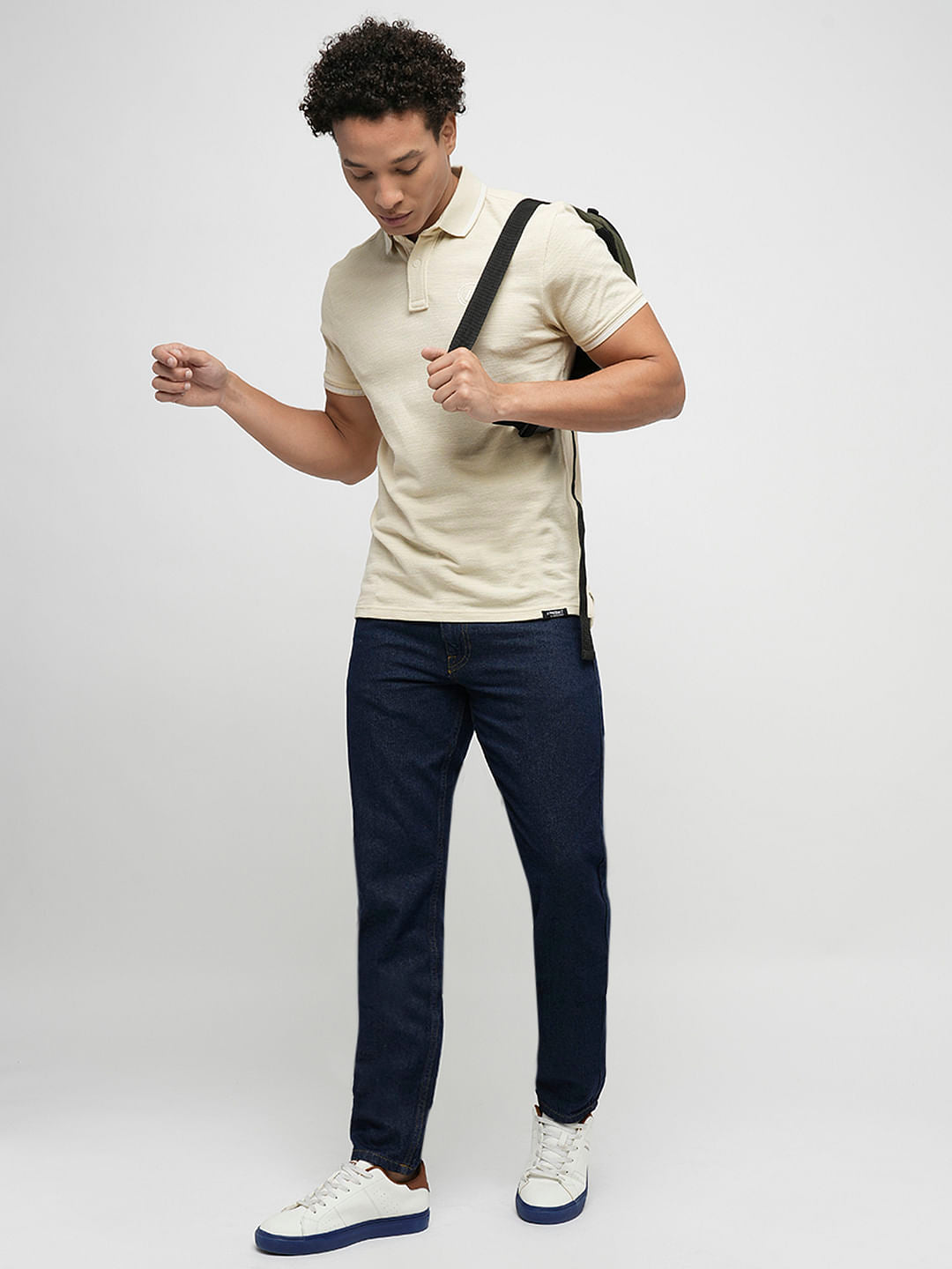 PRODUKT by JACK&JONES Cream Cotton Polo