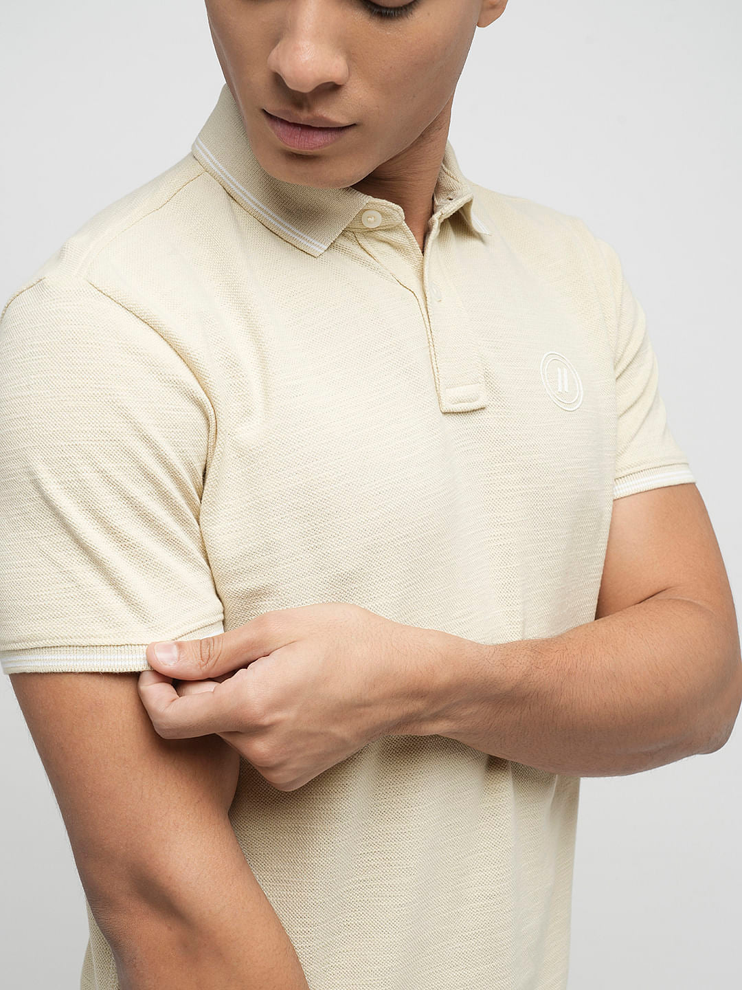 PRODUKT by JACK&JONES Cream Cotton Polo