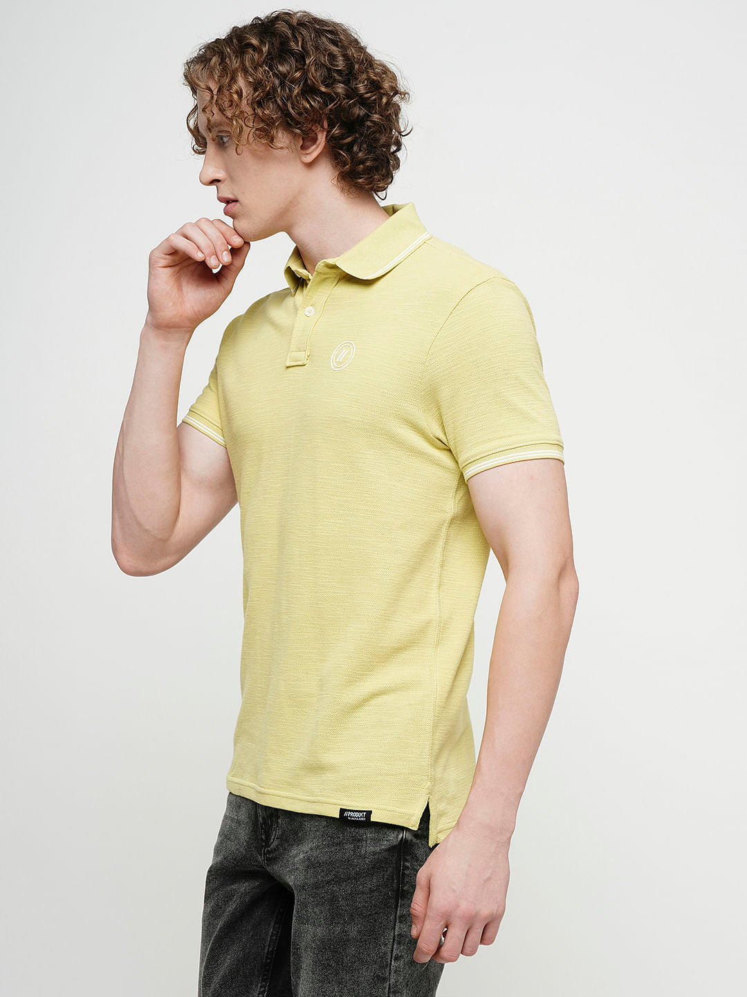 PRODUKT by JACK&JONES Lime Yellow Cotton Polo