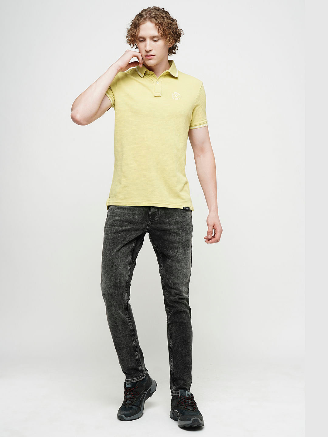 PRODUKT by JACK&JONES Lime Yellow Cotton Polo