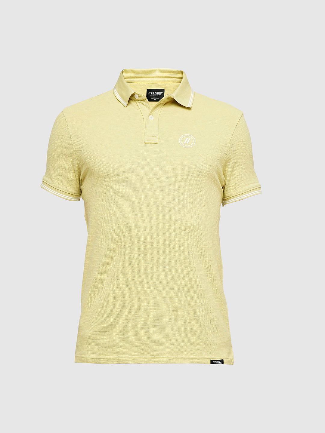 PRODUKT by JACK&JONES Lime Yellow Cotton Polo