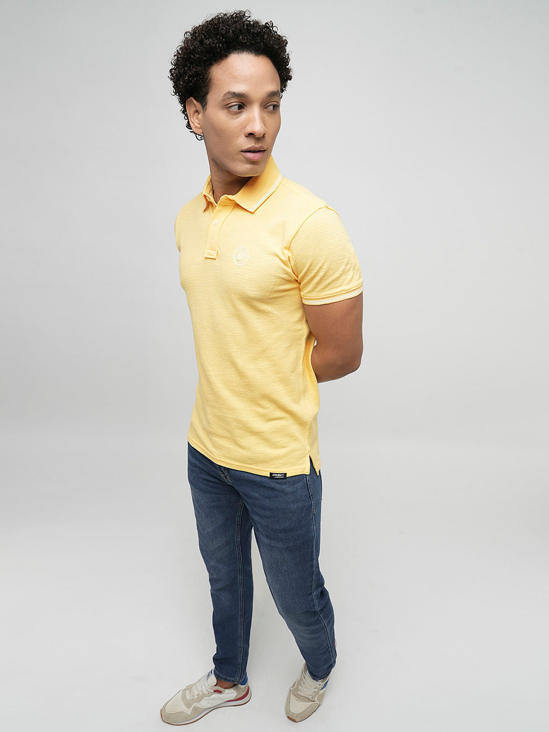PRODUKT by JACK&JONES Light Yellow Cotton Polo - S