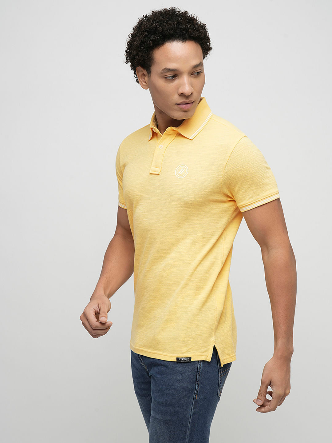 PRODUKT by JACK&JONES Light Yellow Cotton Polo