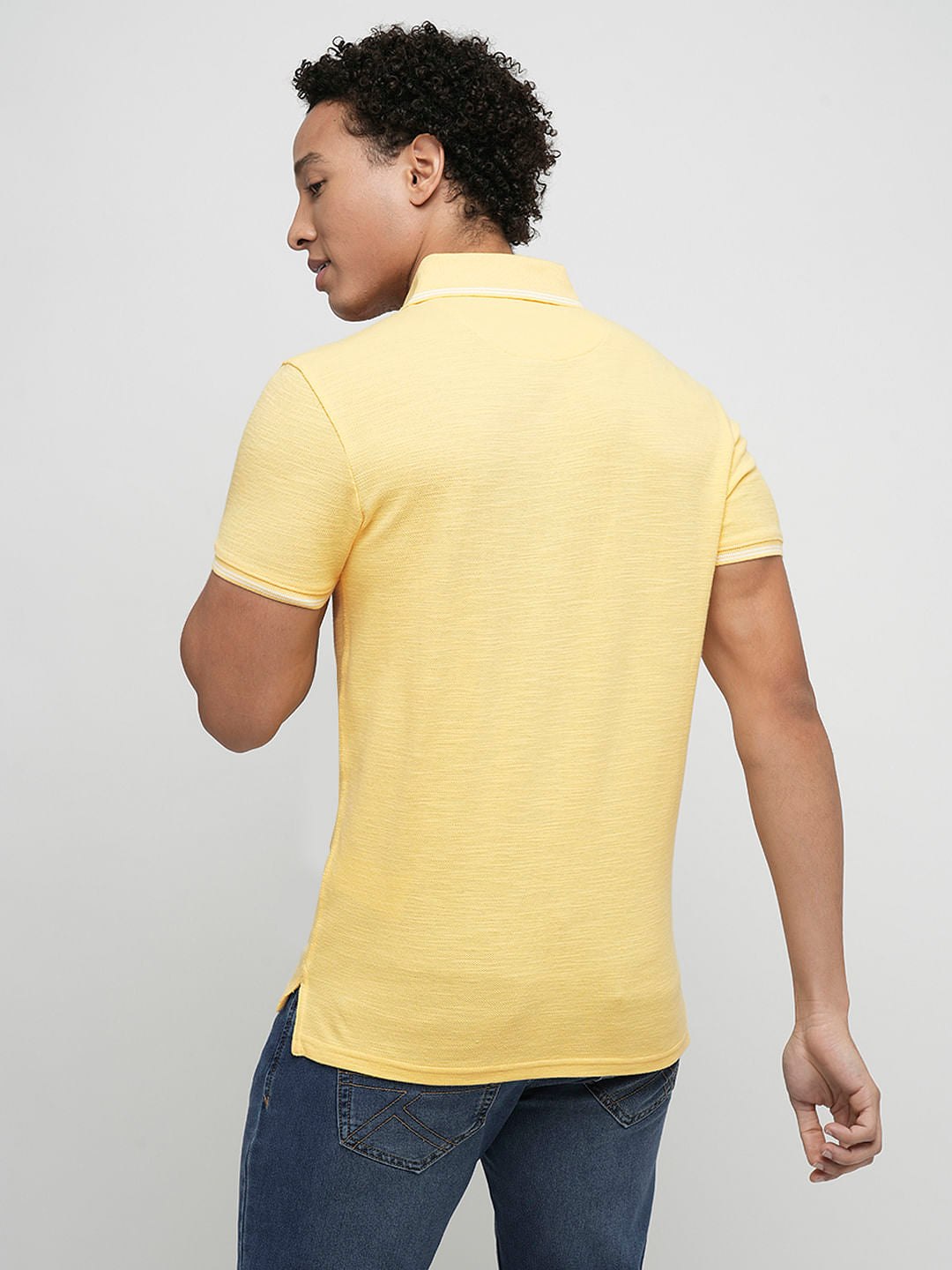 PRODUKT by JACK&JONES Light Yellow Cotton Polo