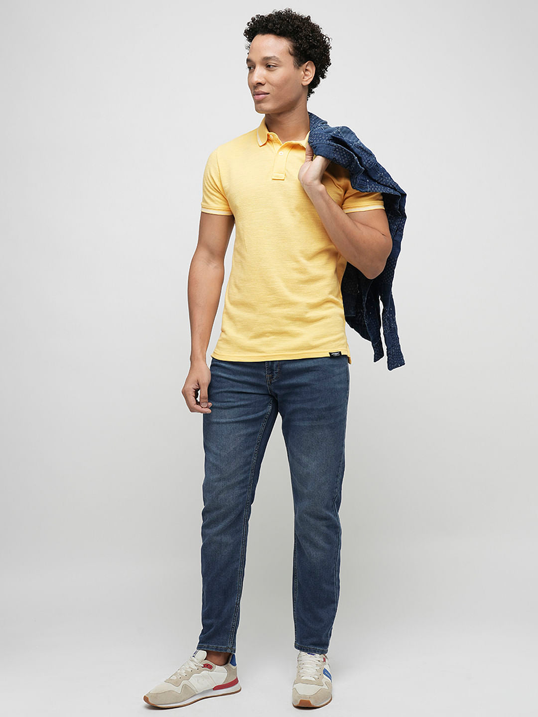 PRODUKT by JACK&JONES Light Yellow Cotton Polo