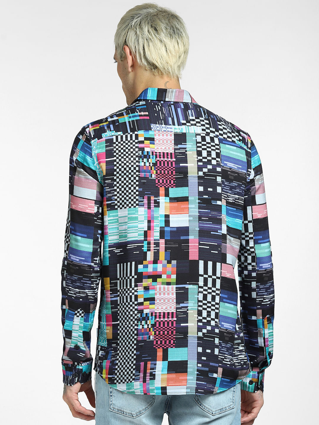 Black Abstract Print Shirt