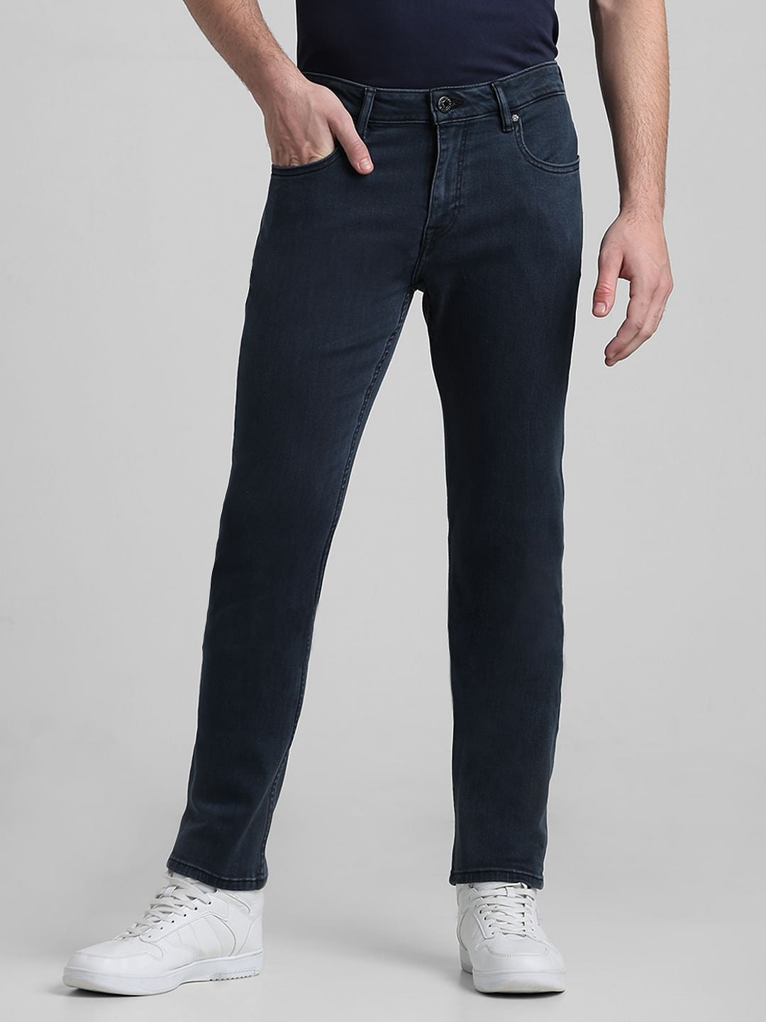 Dark Blue Low Rise GLENN Slim Fit Jeans