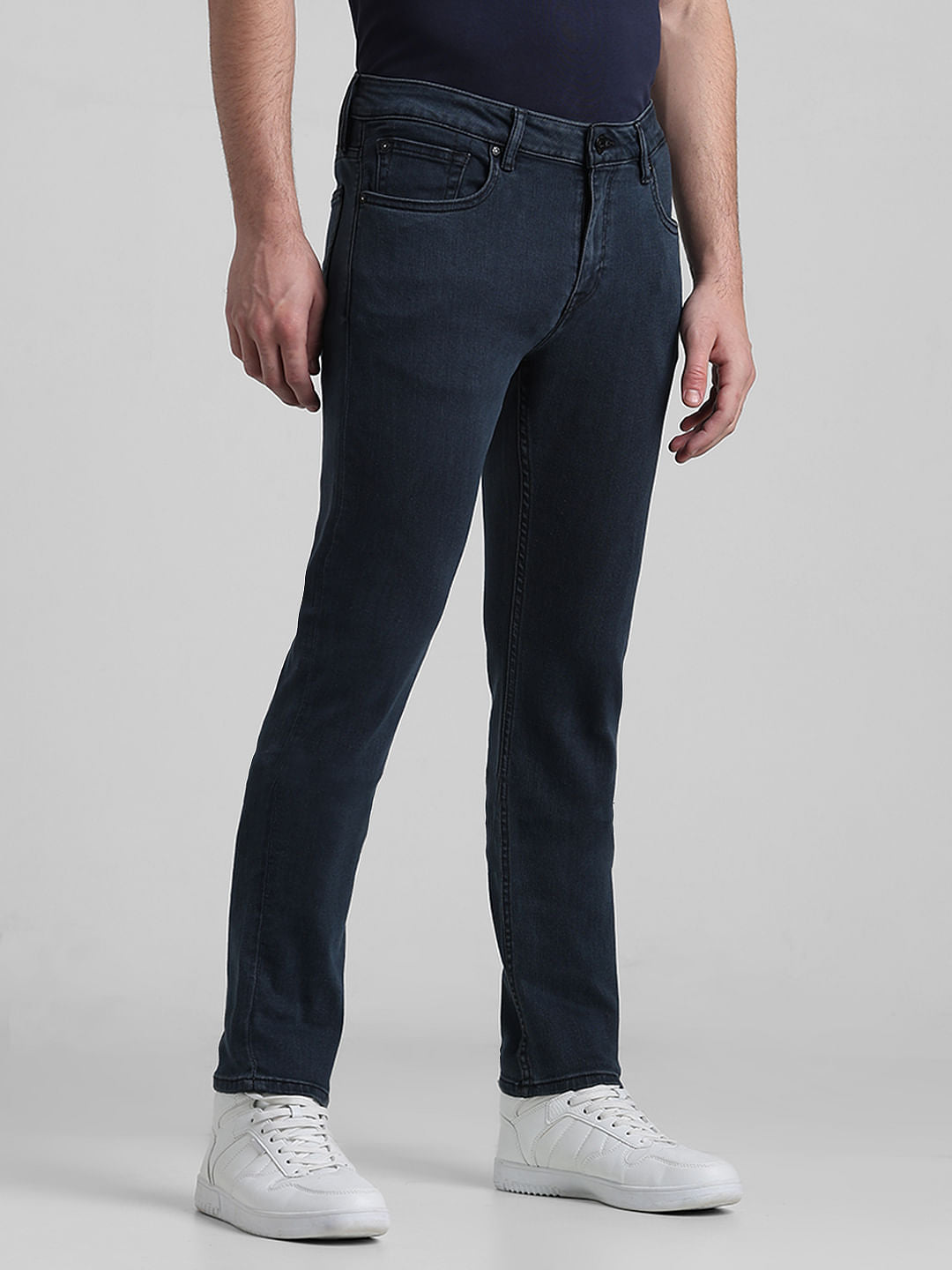 Dark Blue Low Rise GLENN Slim Fit Jeans