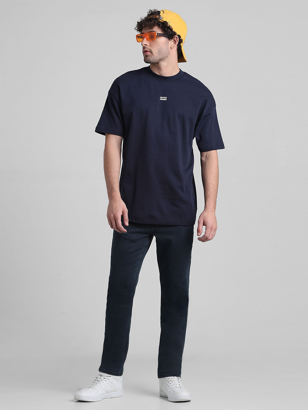 Dark Blue Low Rise GLENN Slim Fit Jeans