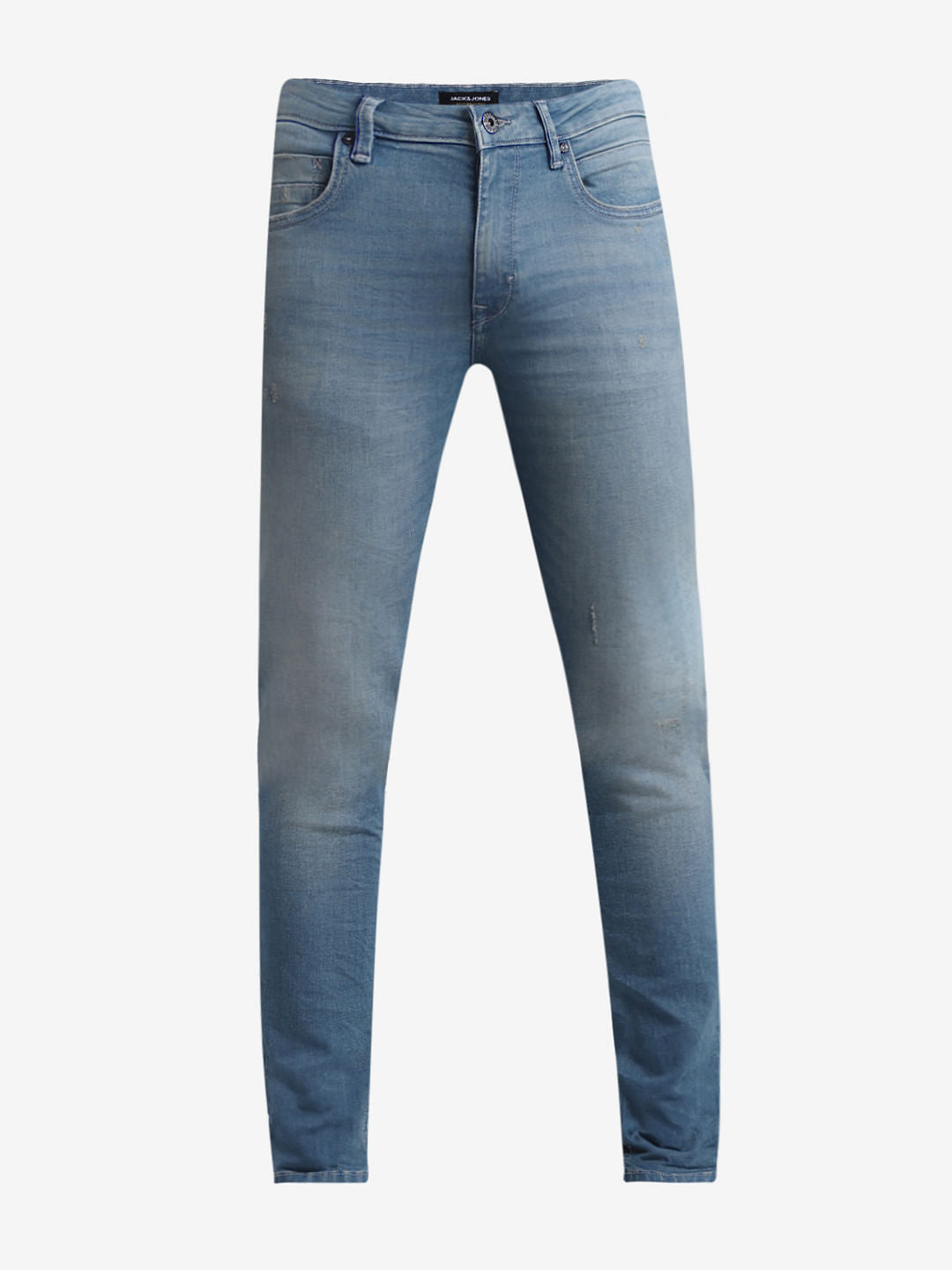Blue Low Rise Washed Ben Skinny Jeans