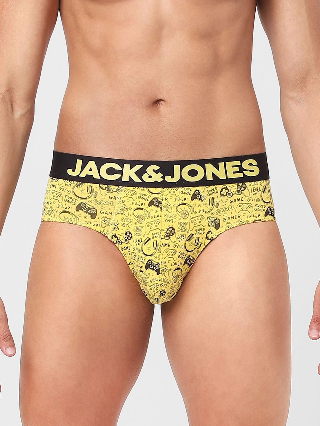 Yellow Graphic Briefs