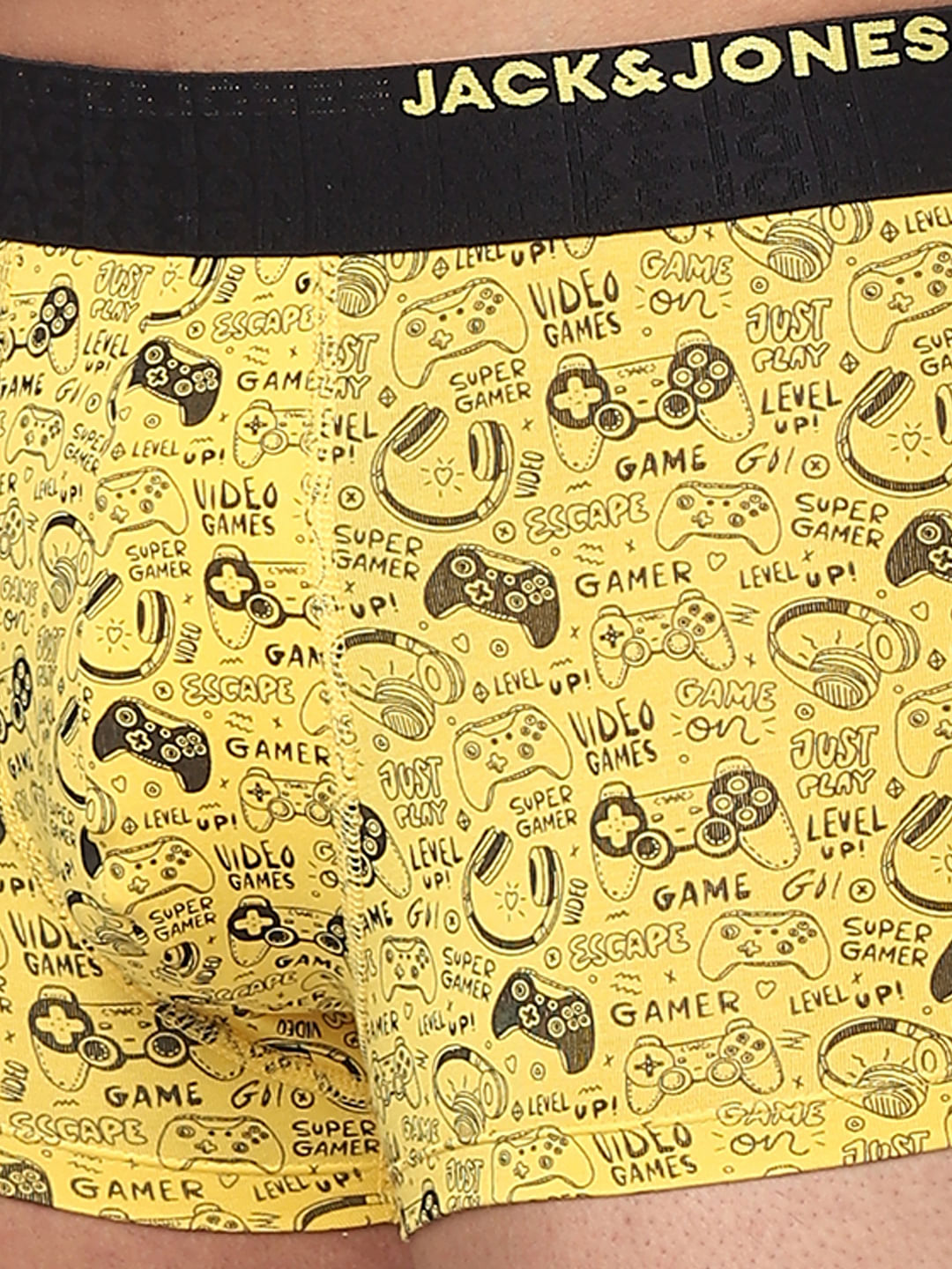 Yellow Graphic Print Trunks