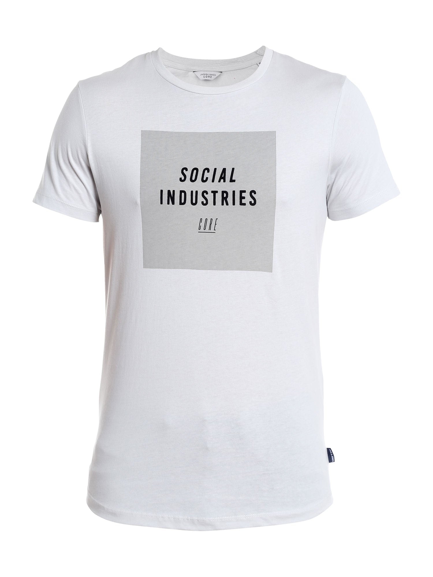 Grey Printed Slim Fit T-Shirt