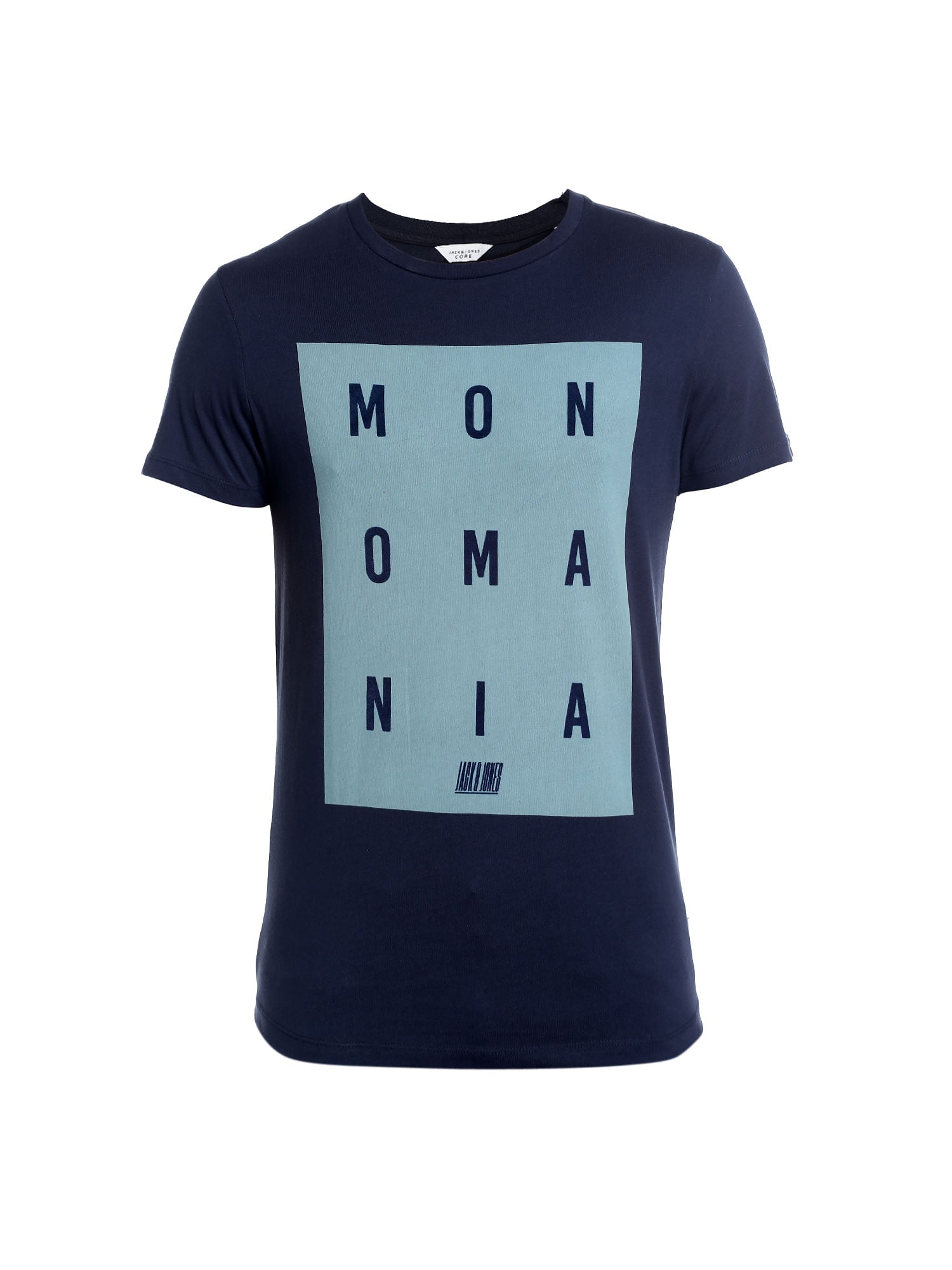 Dark Blue Printed Slim Fit T-Shirt