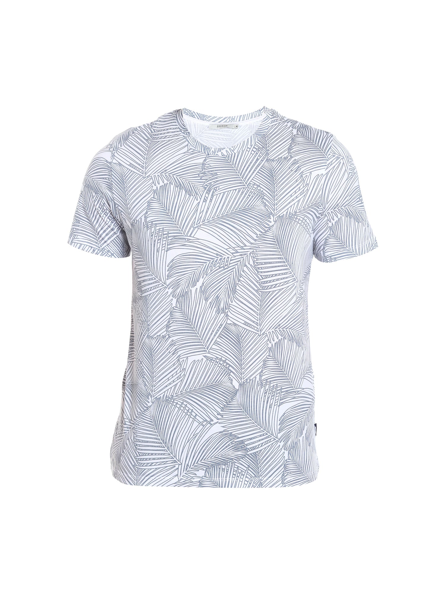 White Abstract Print Crew Neck T-Shirt