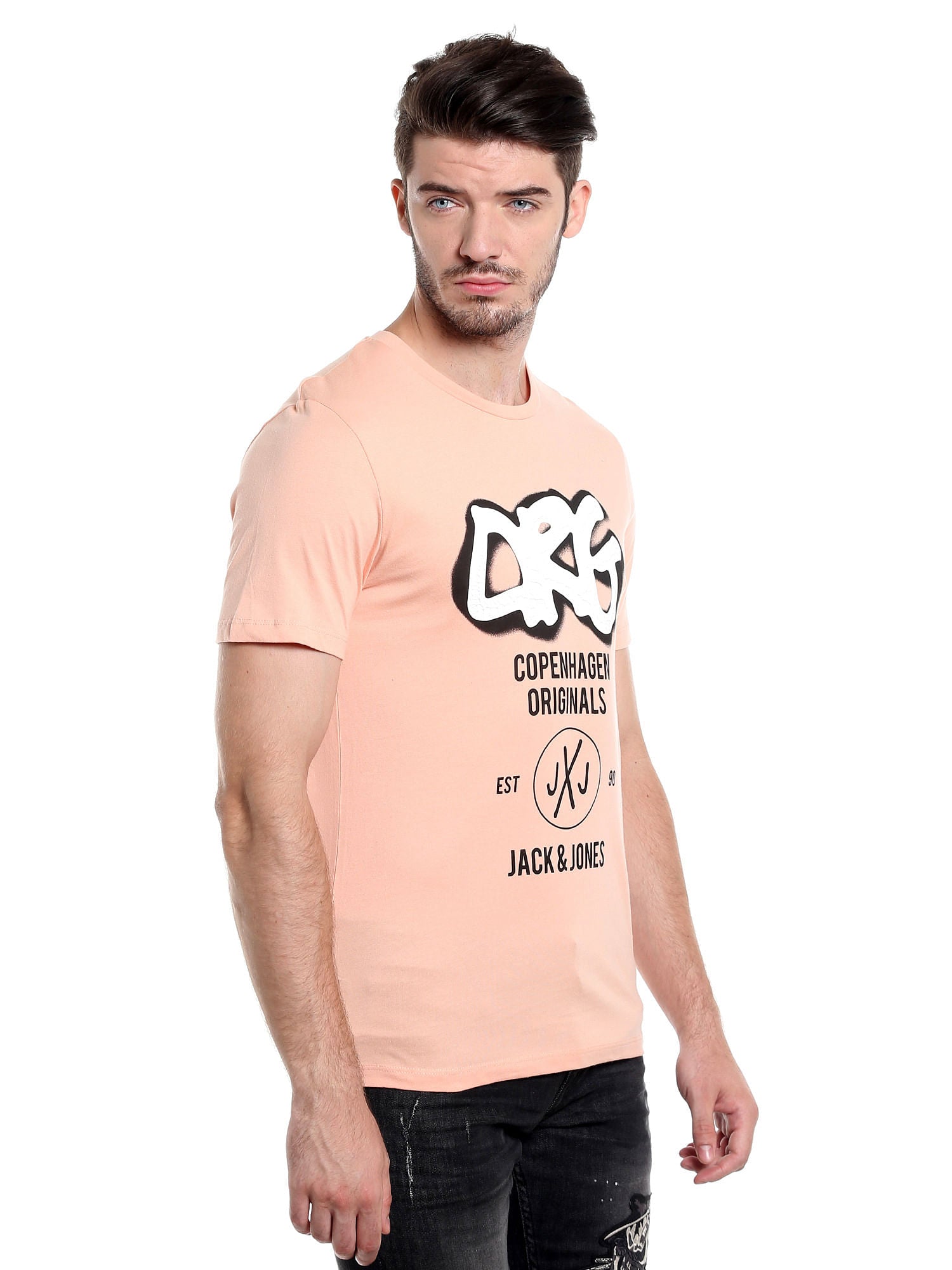 Pink Graphic Print Crew Neck Tee