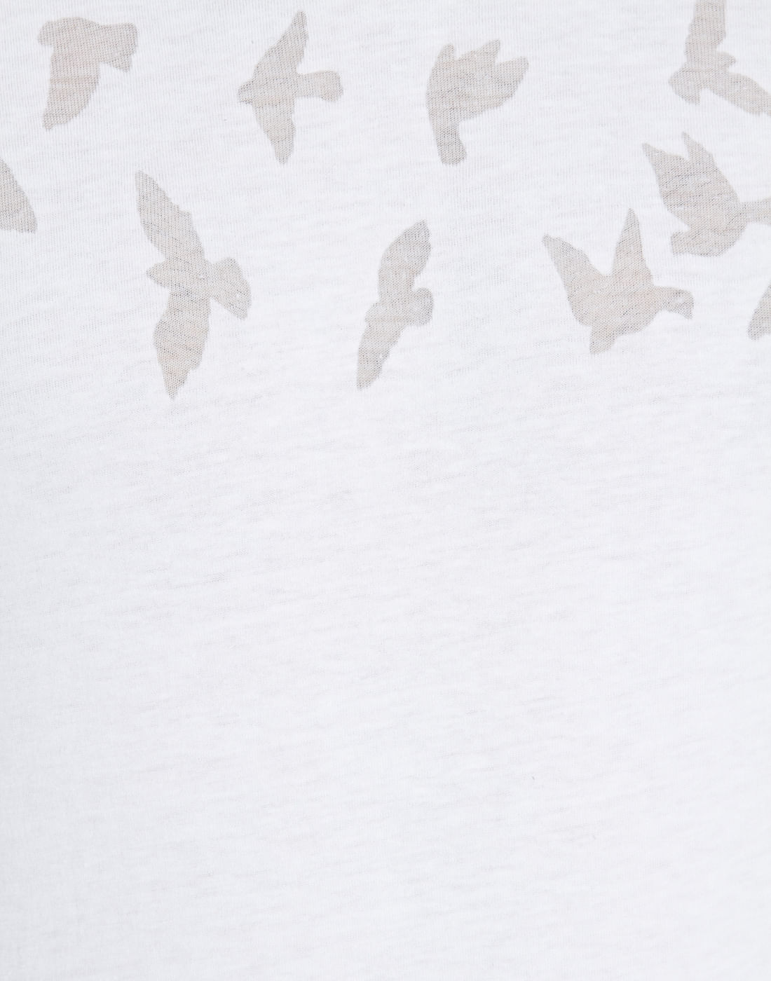 White Bird Print Slim Fit T-Shirt