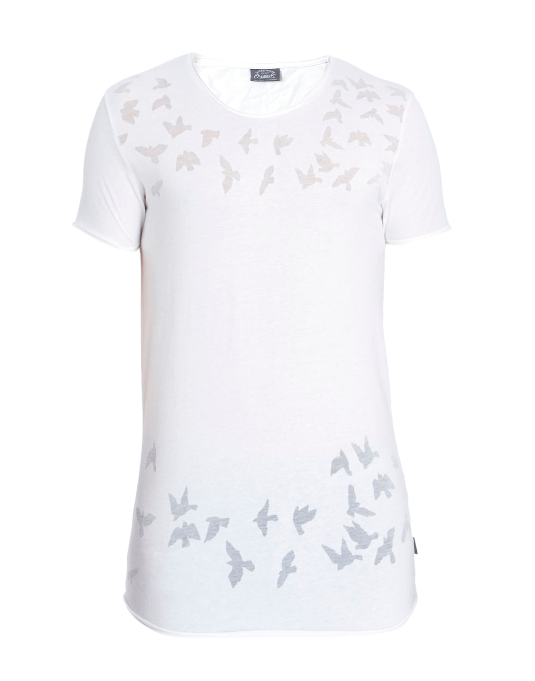 White Bird Print Slim Fit T-Shirt