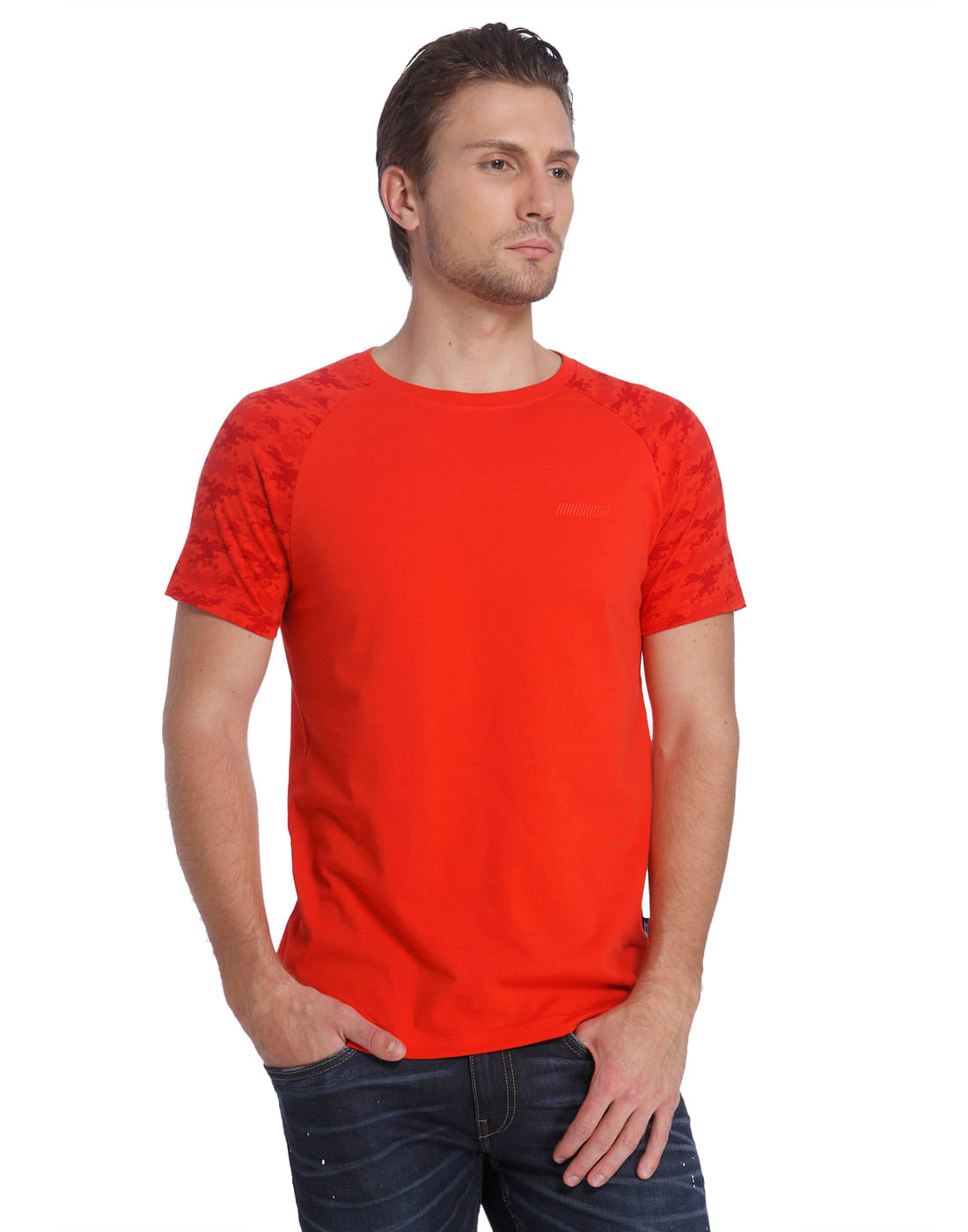 Red Crew Neck T-Shirt - S