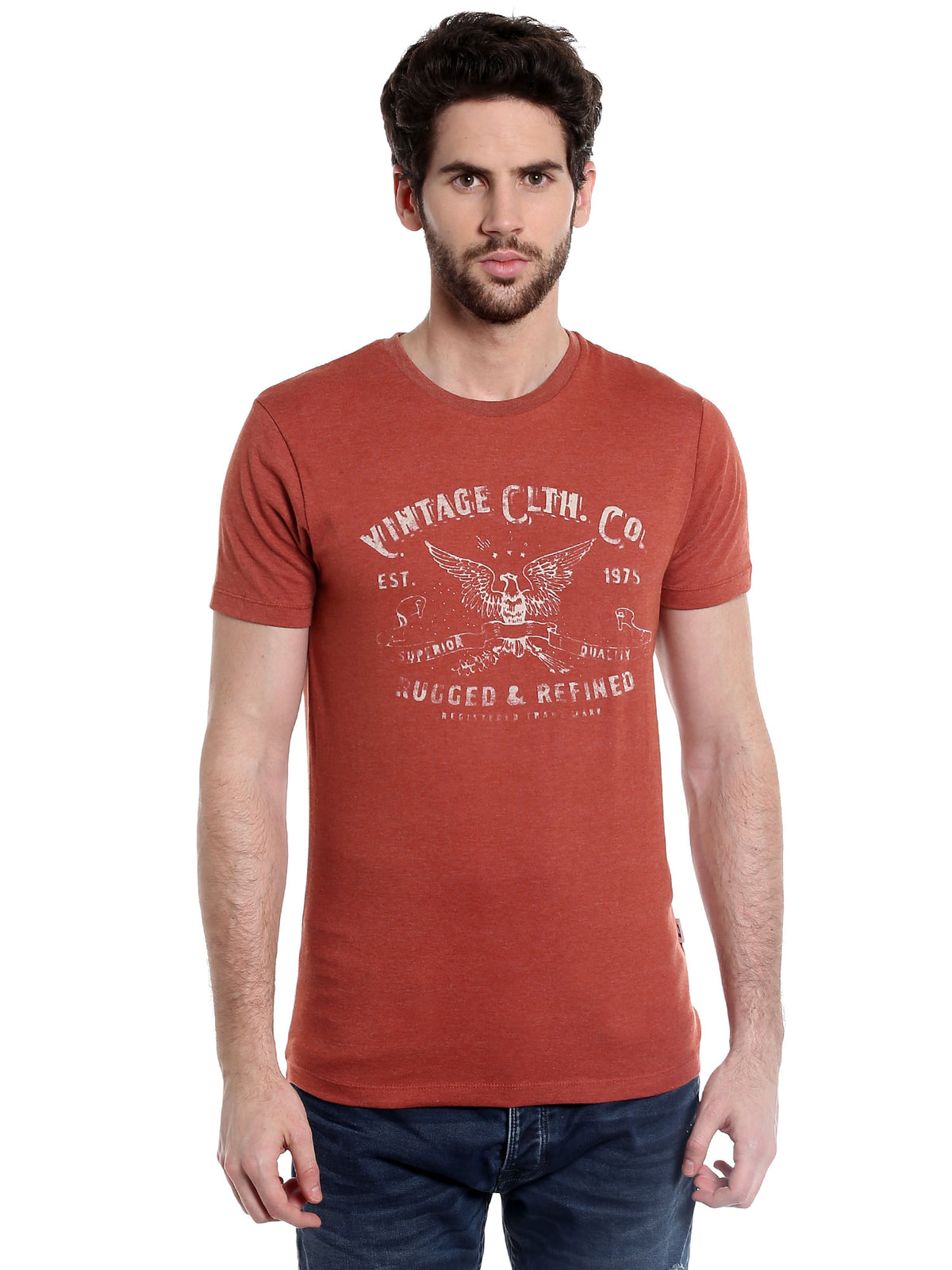 Maroon Crew Neck T-Shirt - S