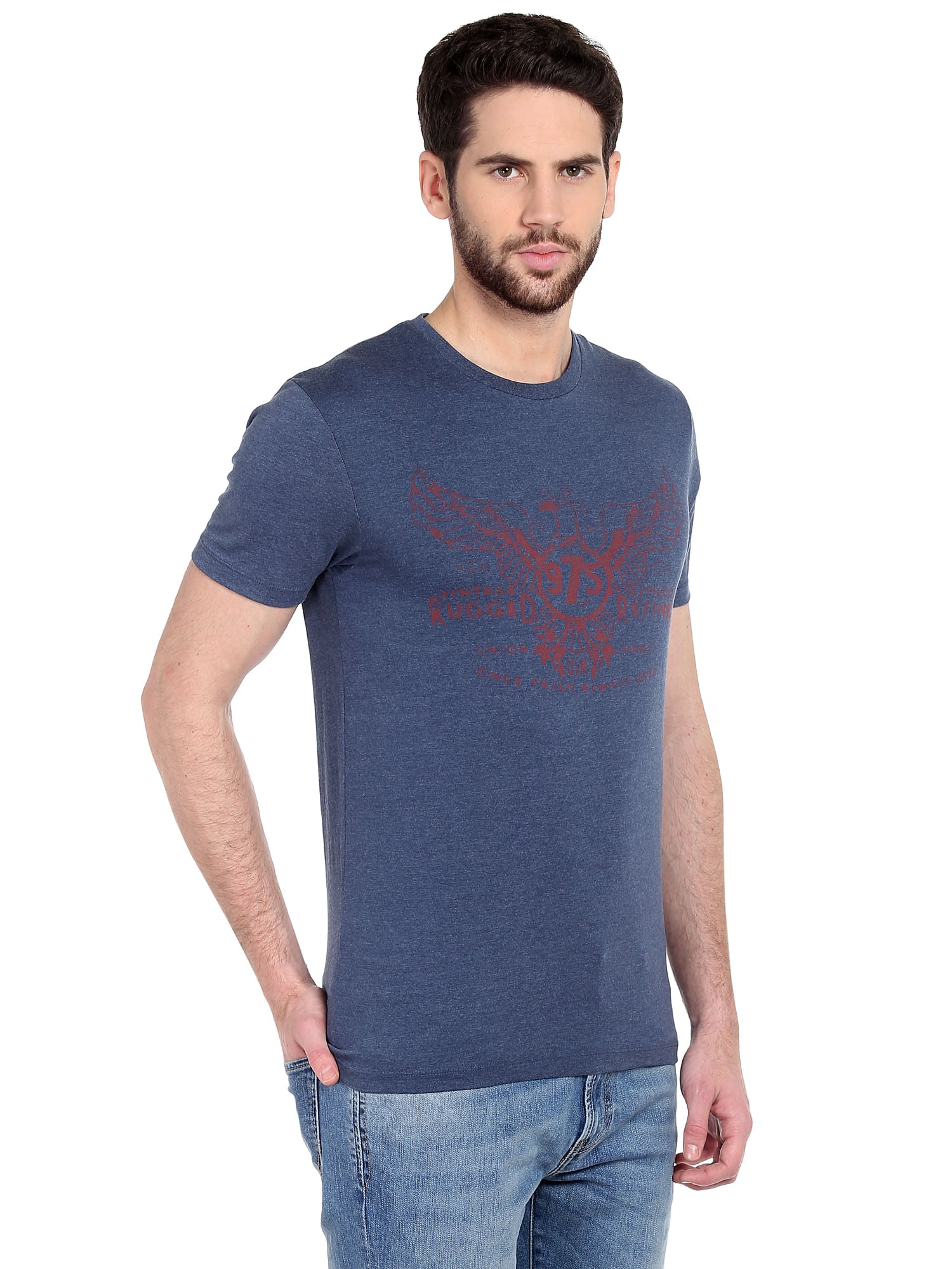 Blue Graphic Print T-Shirt