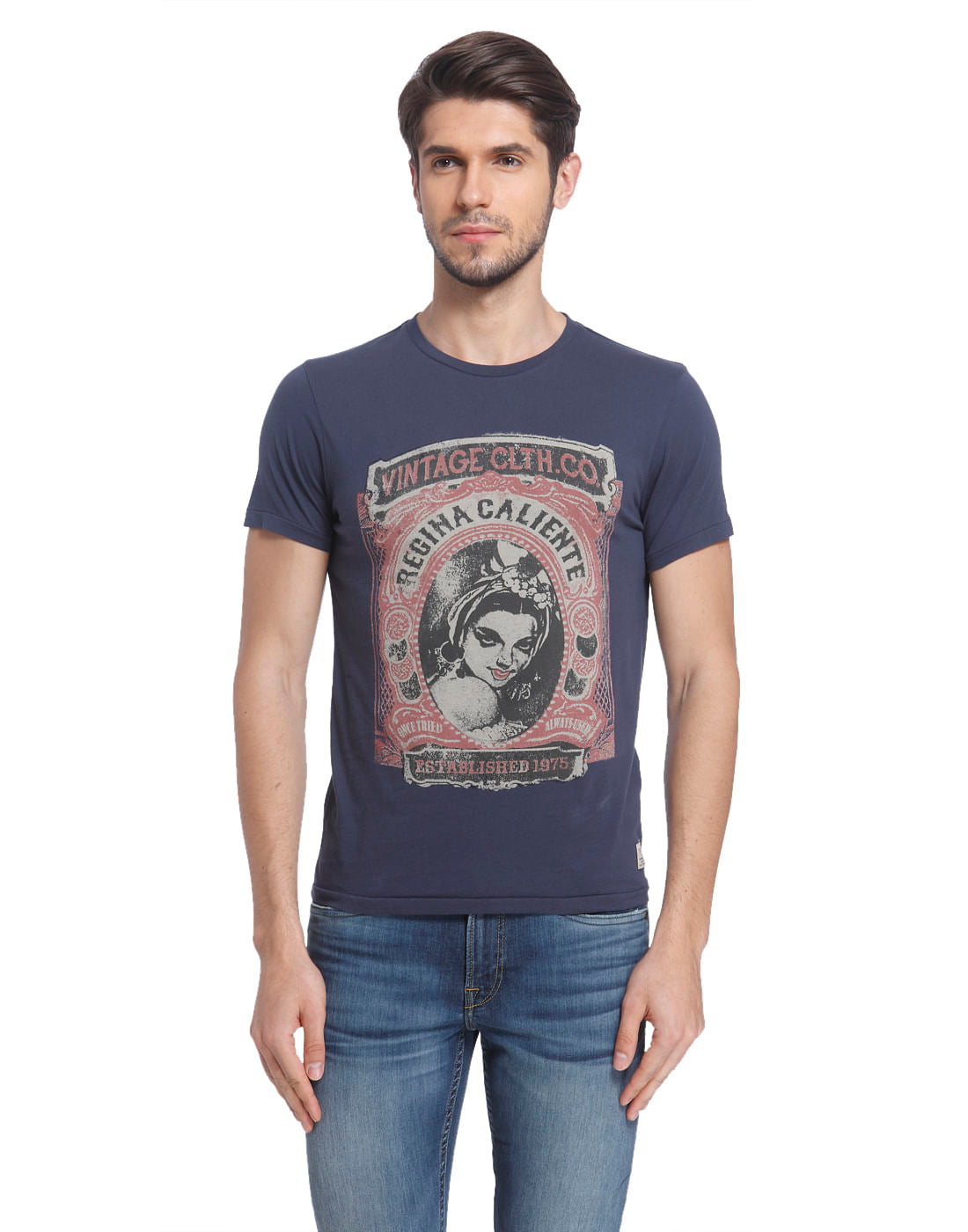 Graphic Print Casual T-Shirt - S
