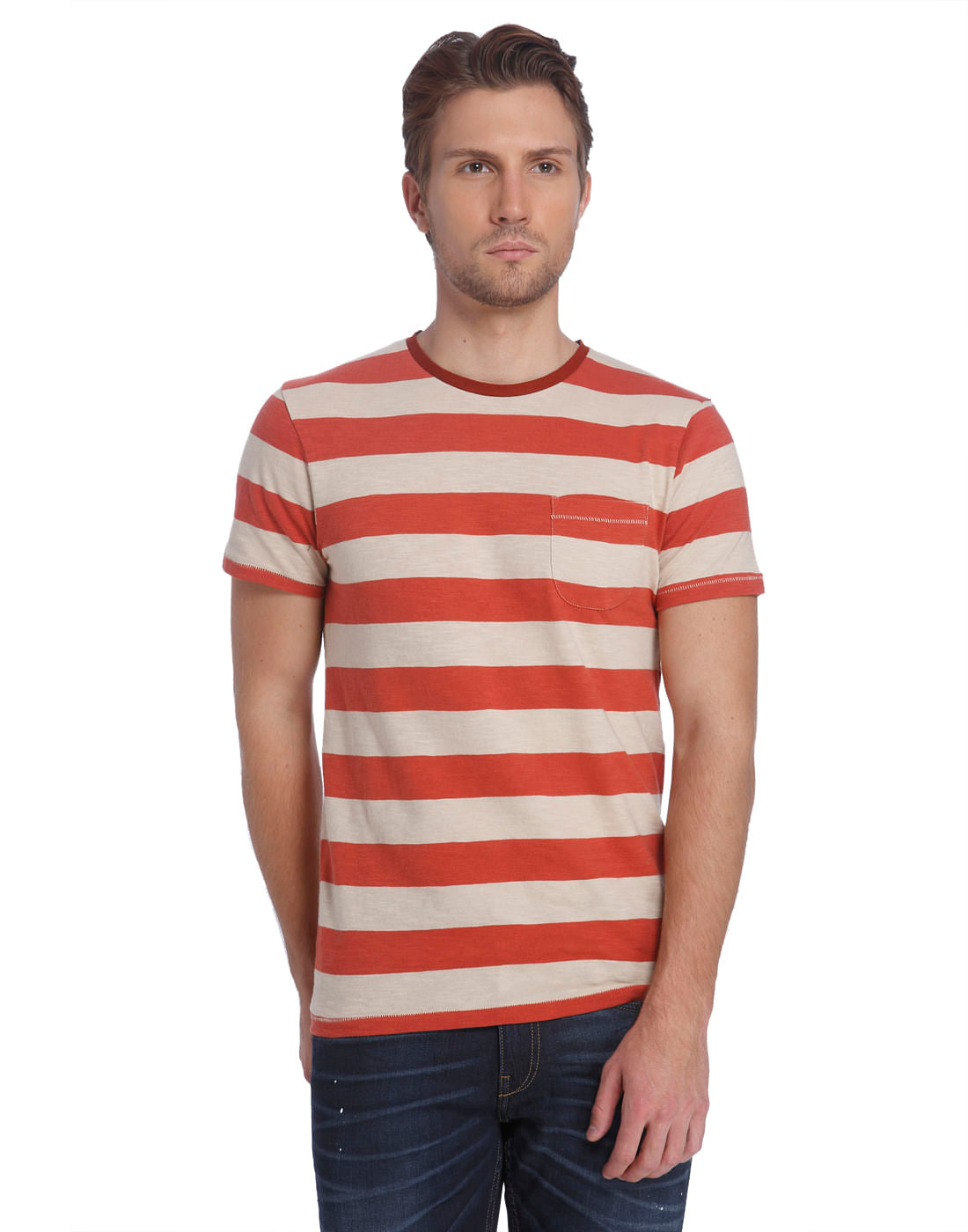 Stripes Casual T-Shirt - S