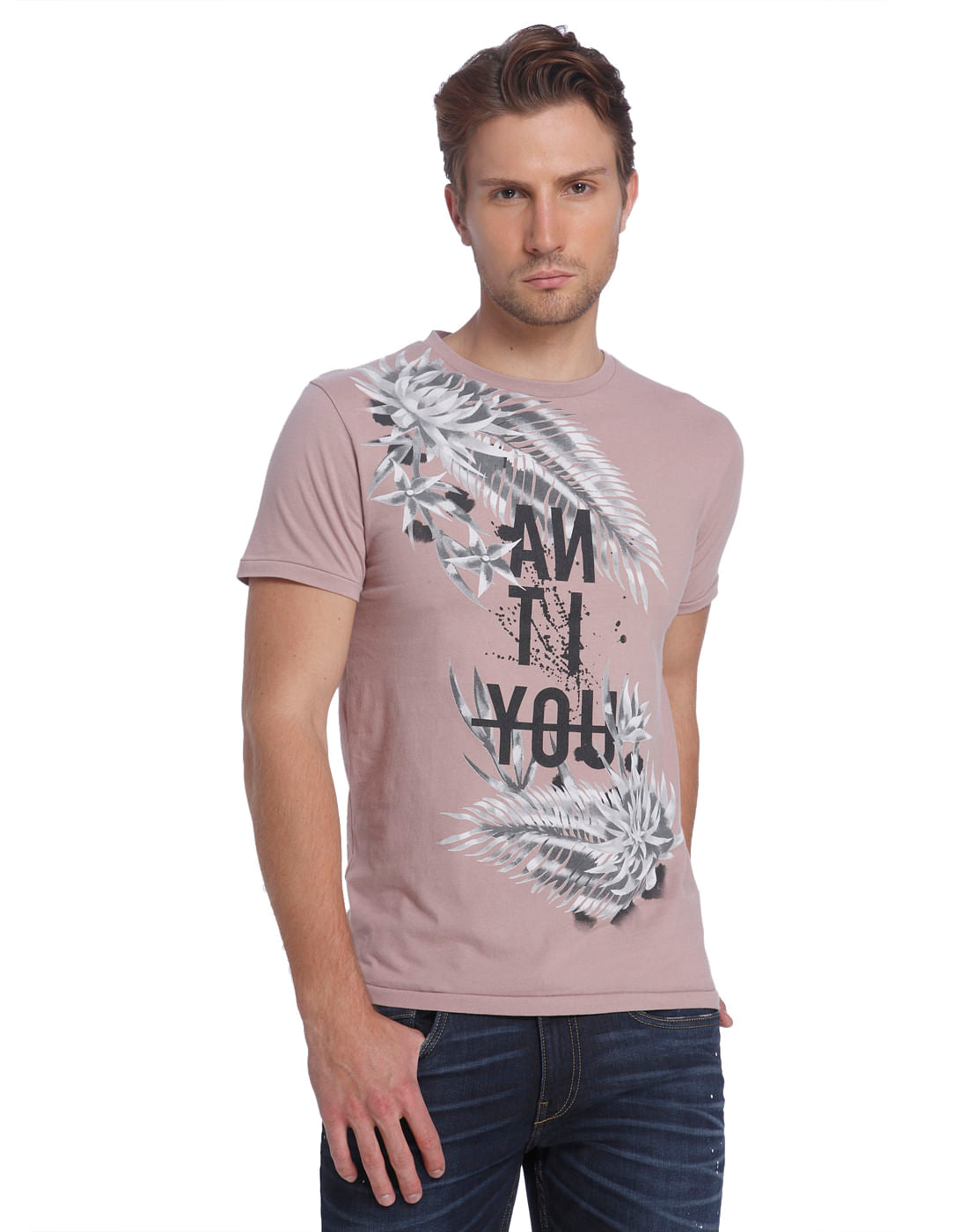 Printed Casual T-Shirt - S