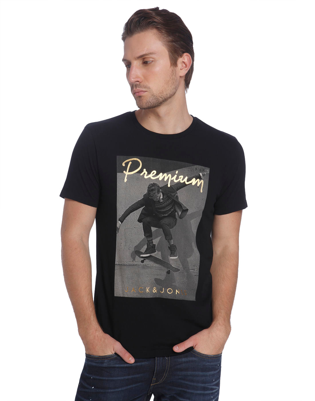 Printed Casual T-Shirt - S