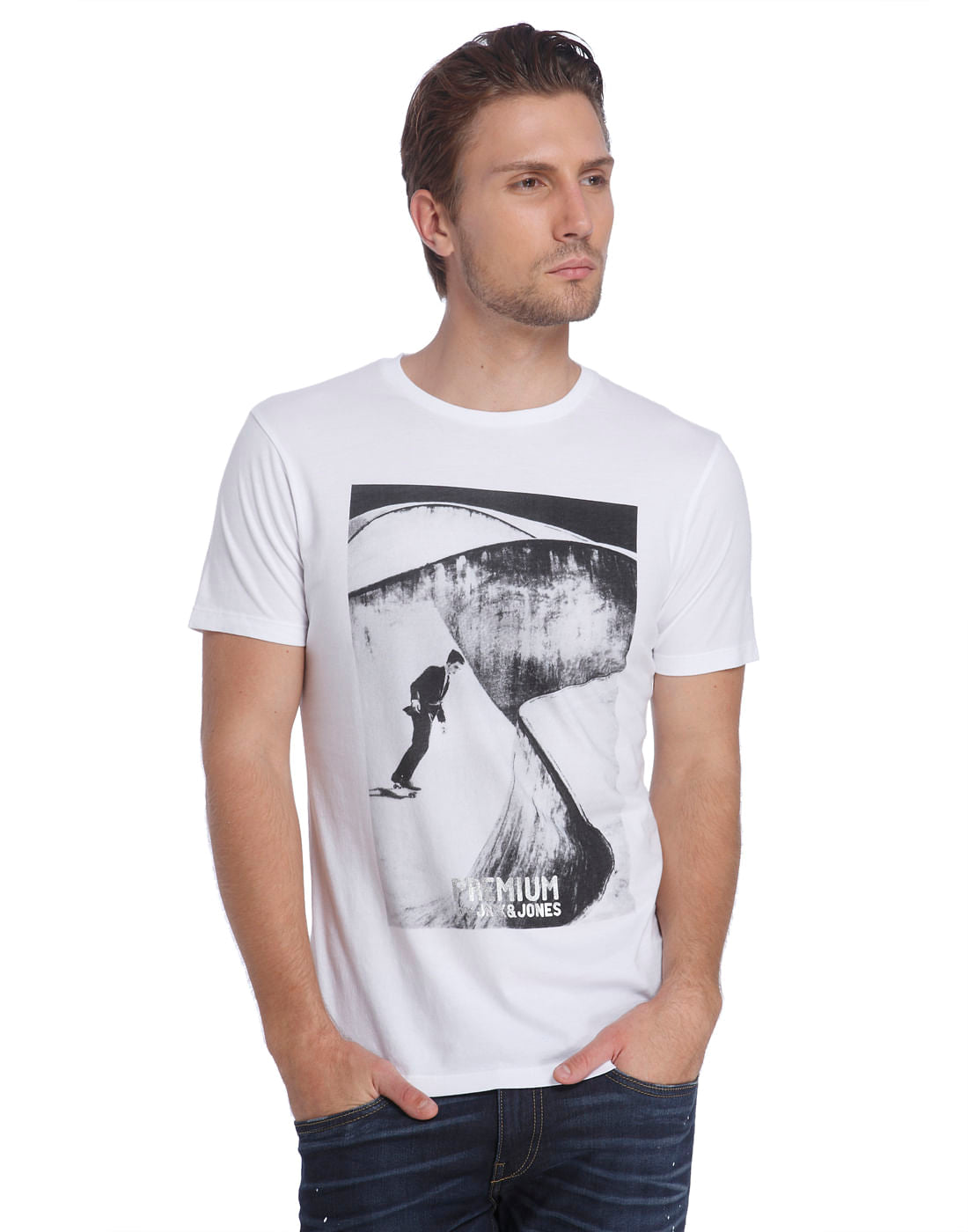 Printed Casual T-Shirt - S