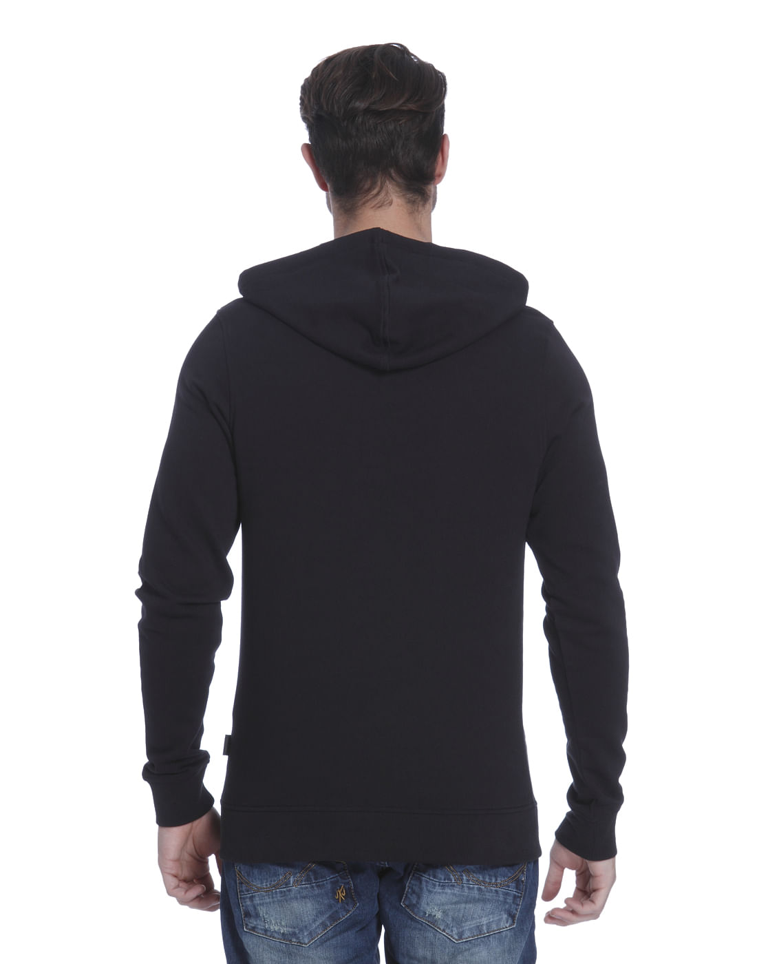 Black Logo Print Hoodie Sweatshirt