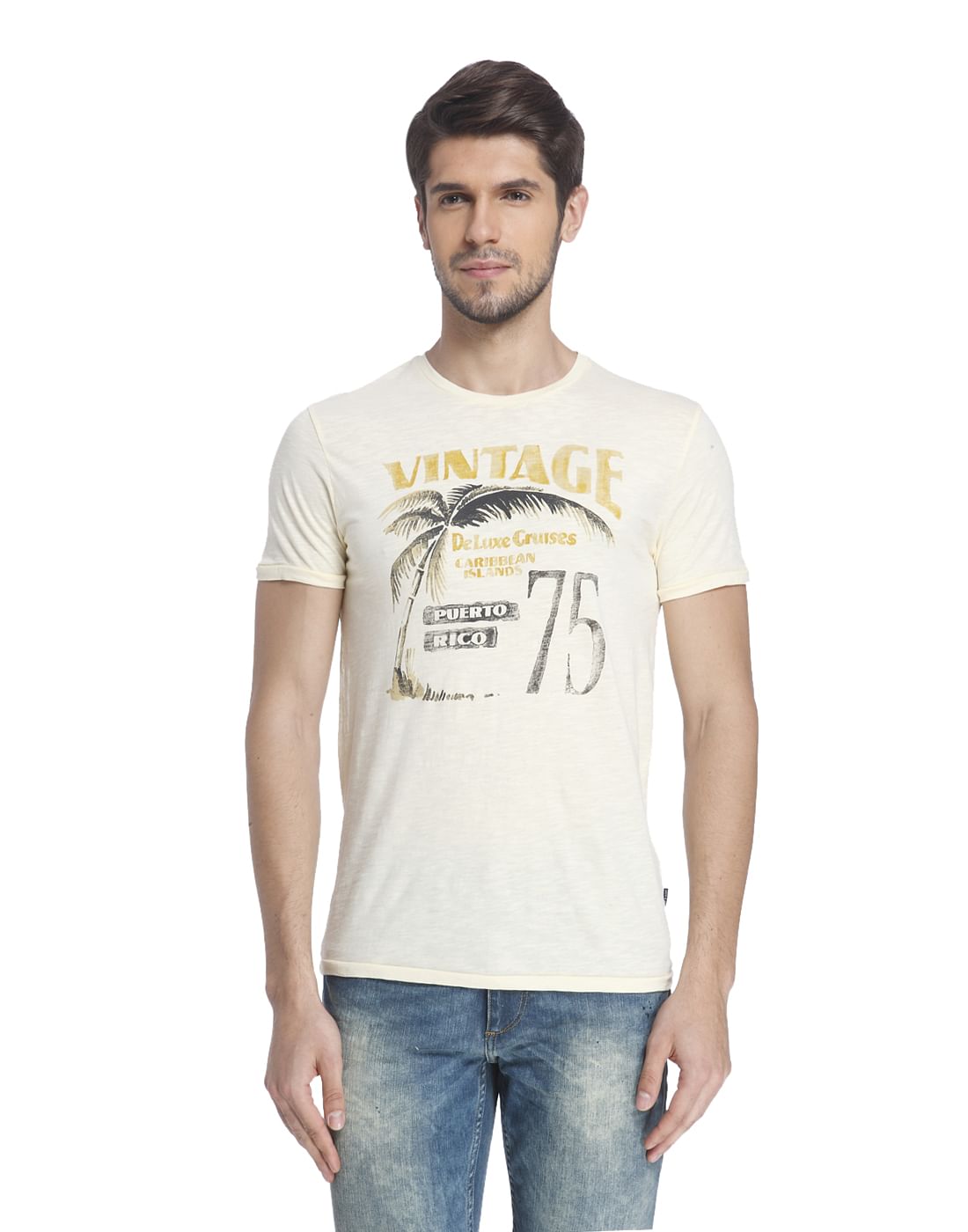 Graphic Print Casual T-Shirt - S