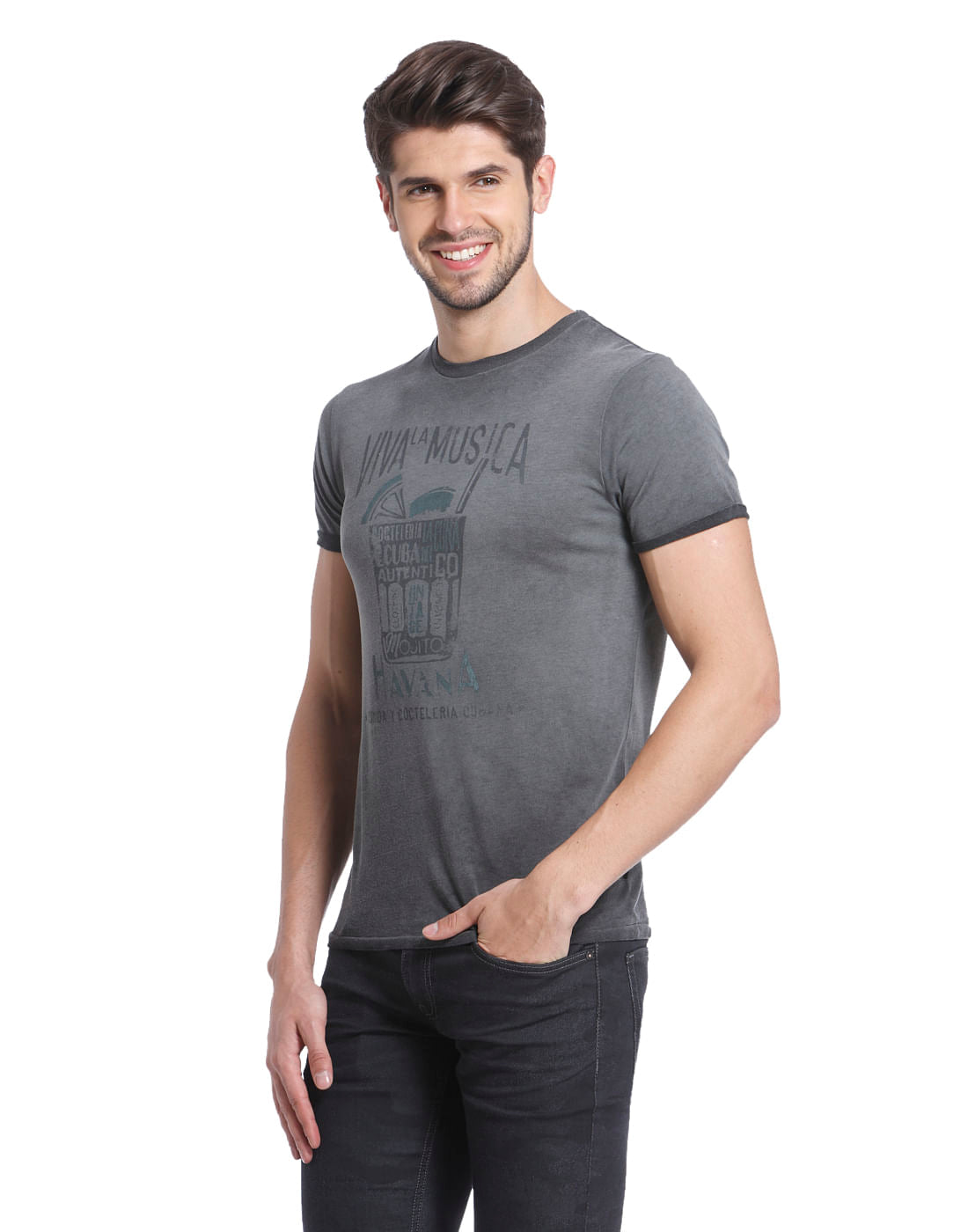Graphic Print Casual T-Shirt - S