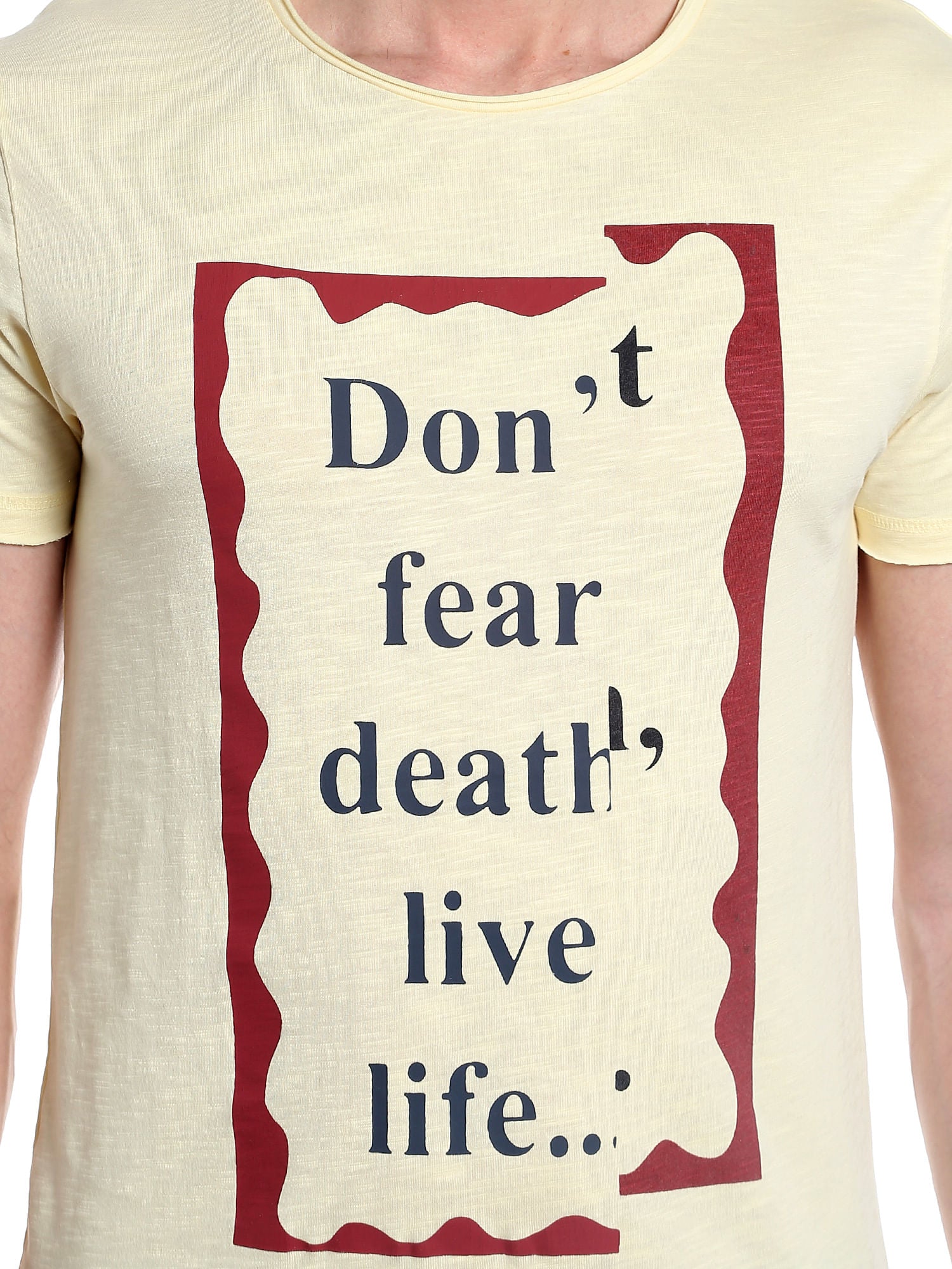 Yellow Slogan Print T-Shirt