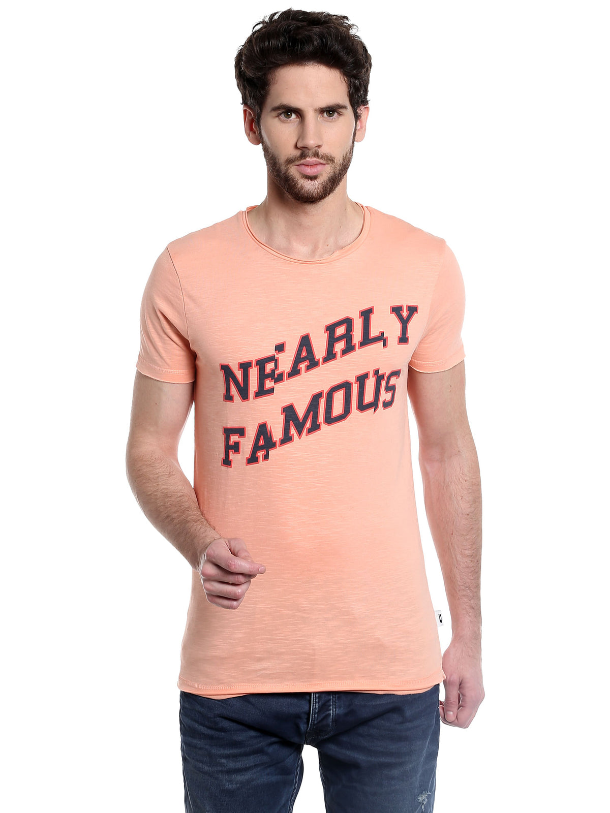 Pink Slogan Print T-Shirt - S