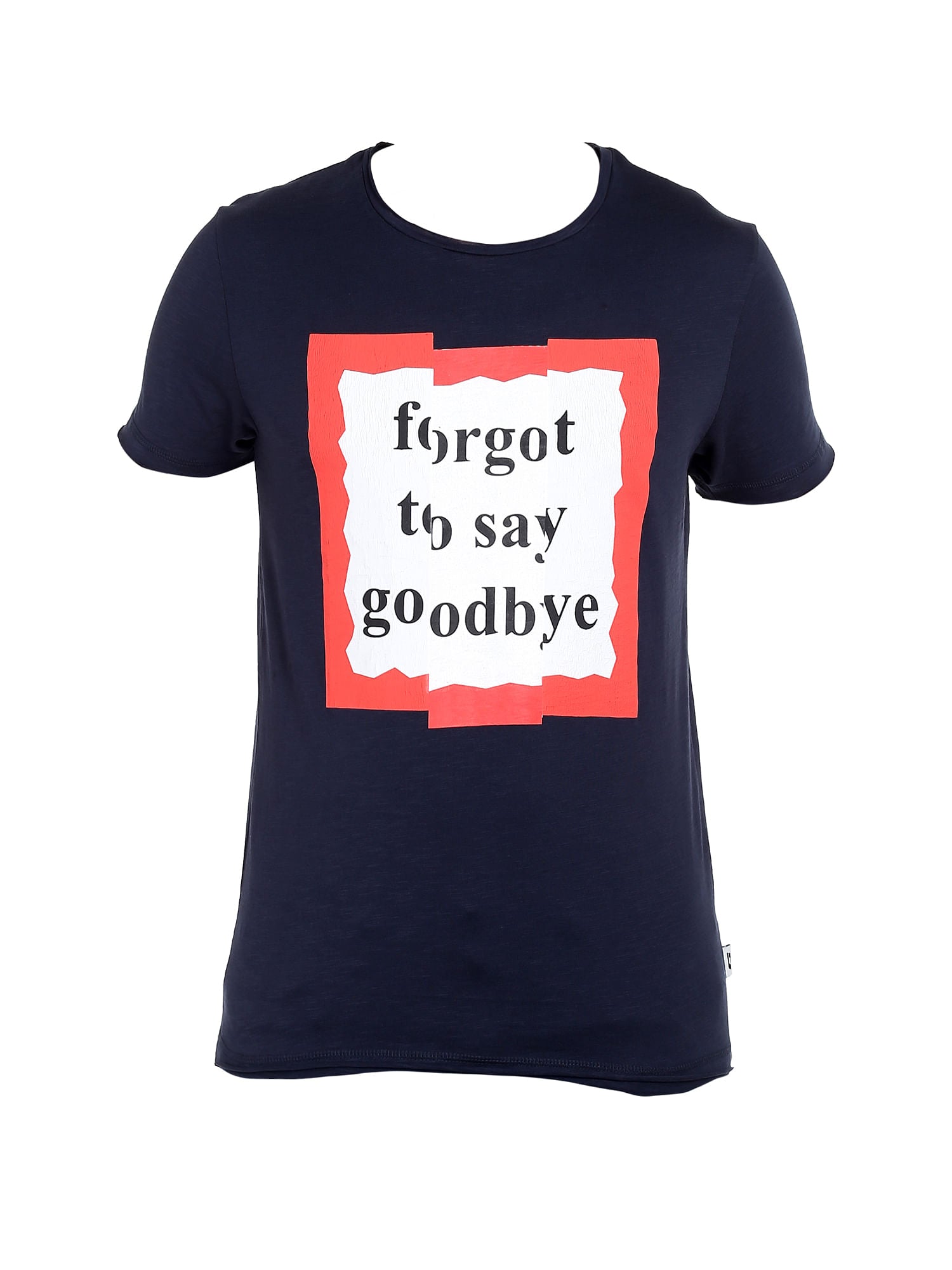 Blue Slogan Print T-Shirt