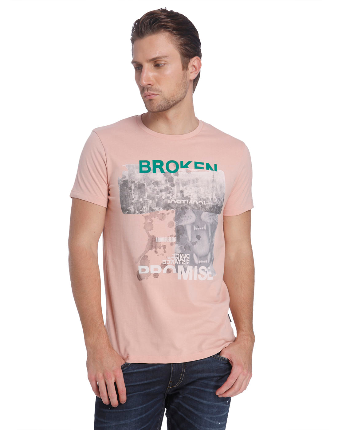 Printed Casual T-Shirt - S