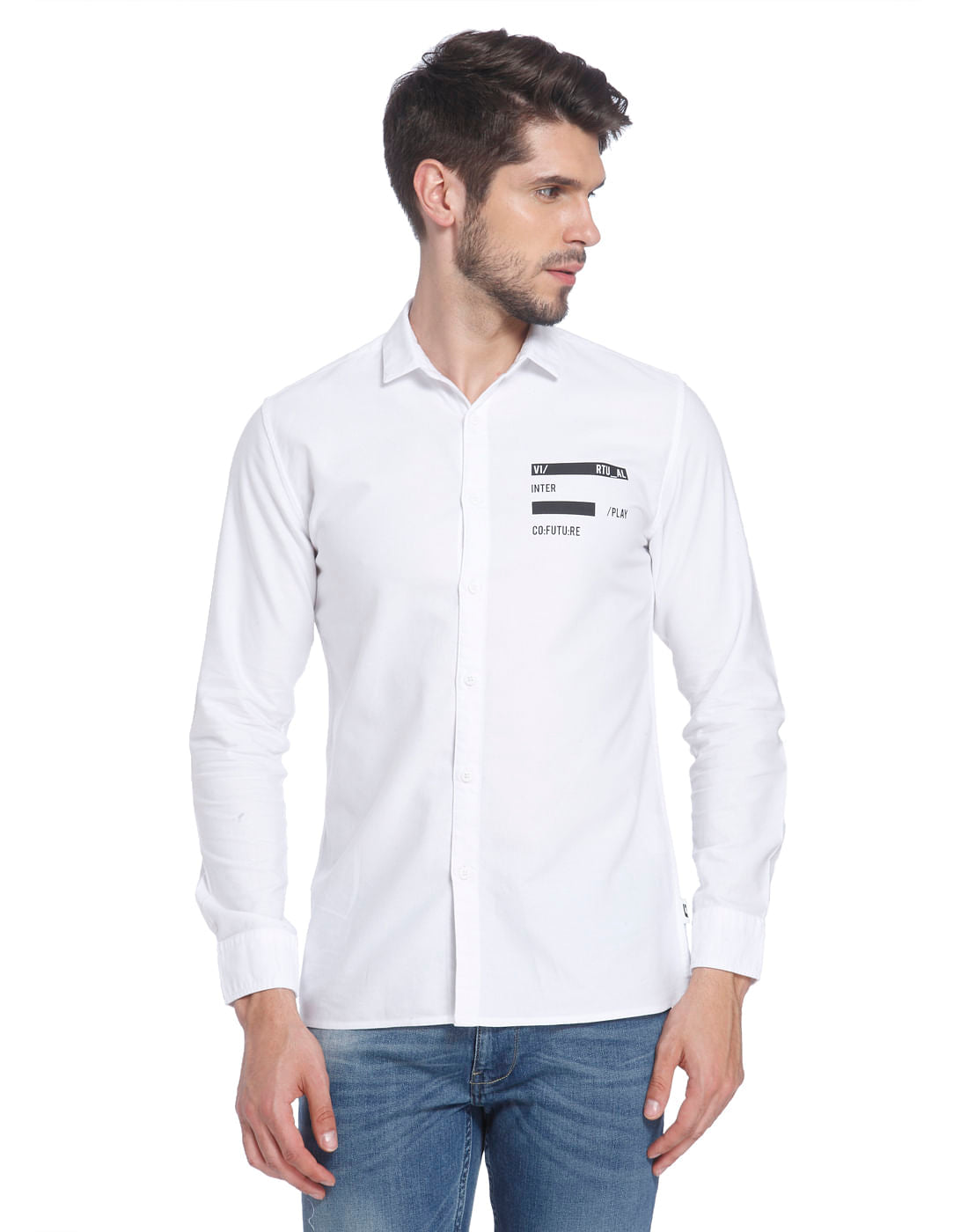 Printed Casual Shirt - S