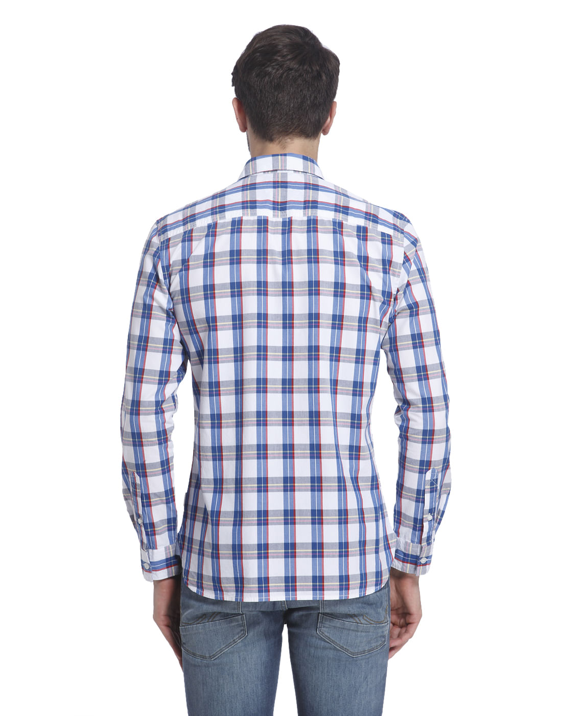 Checks White/Blue Casual Shirt