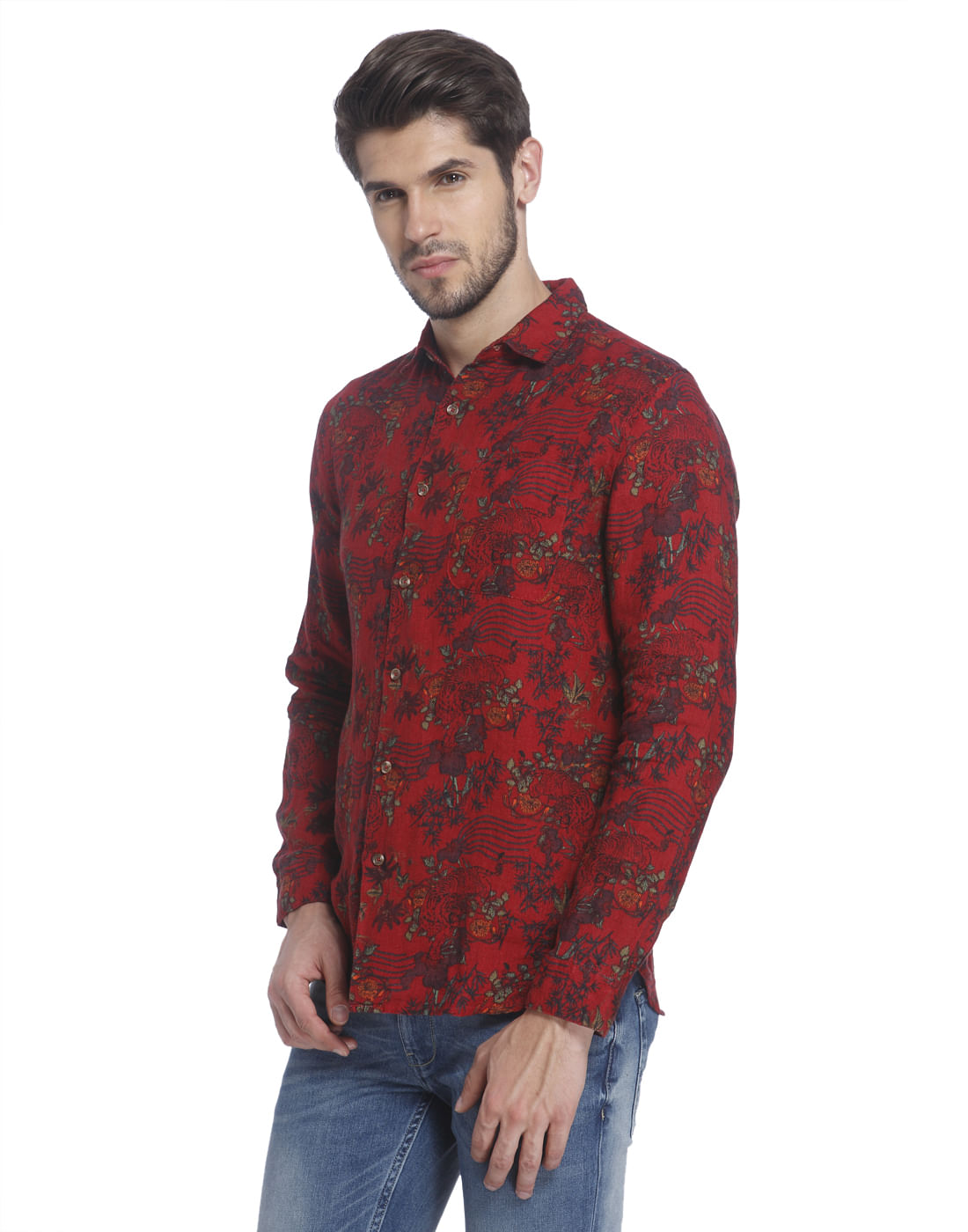 Printed Casual Linen Shirt