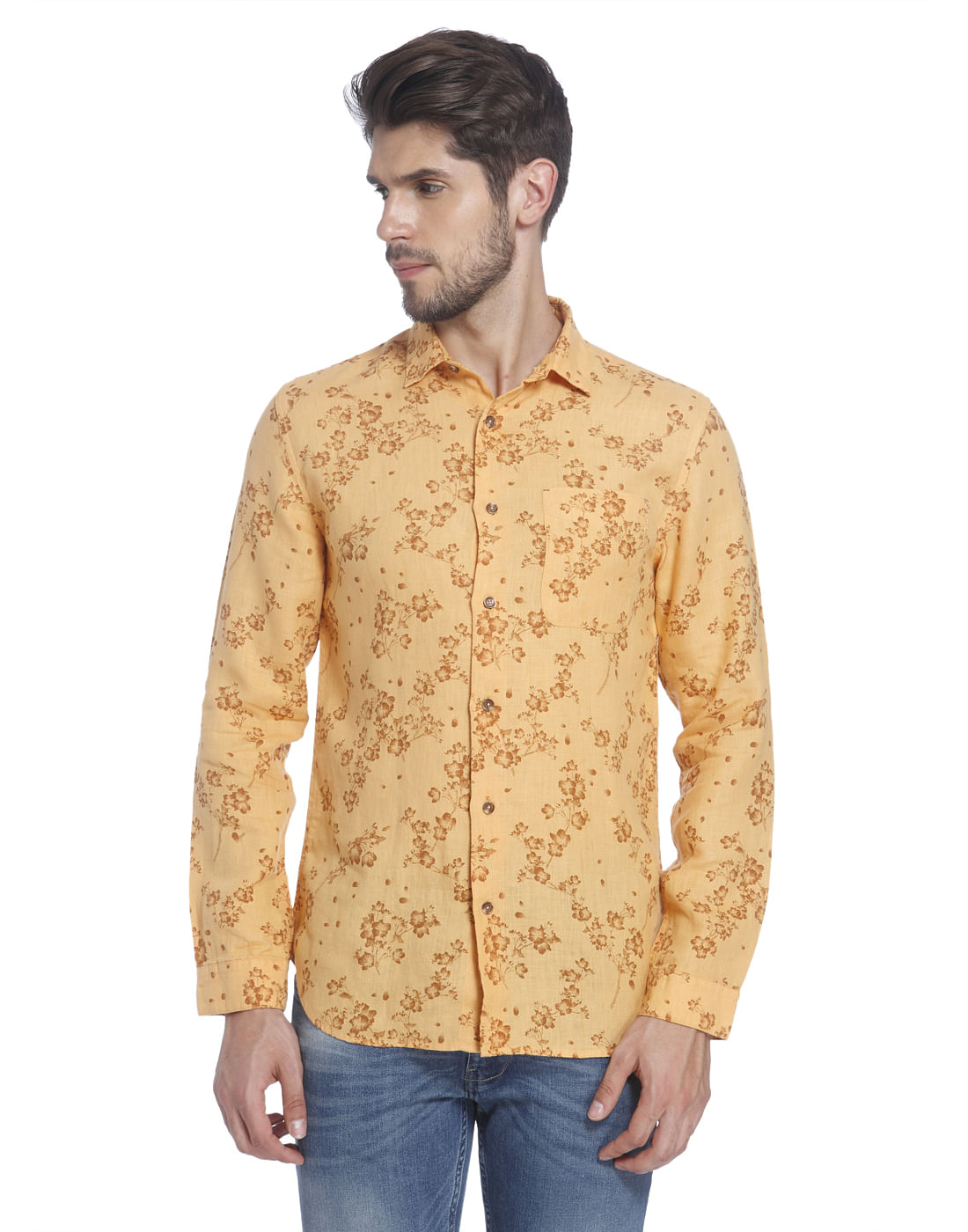 Printed Casual Linen Shirt