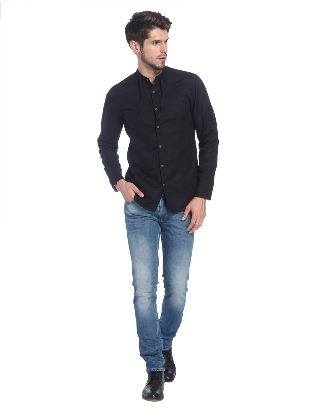 Solid Casual Linen Shirt