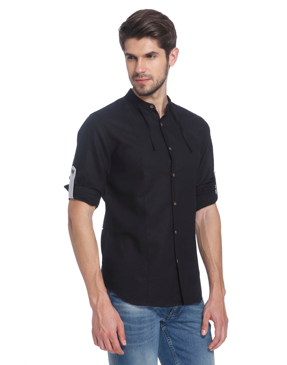 Solid Casual Linen Shirt