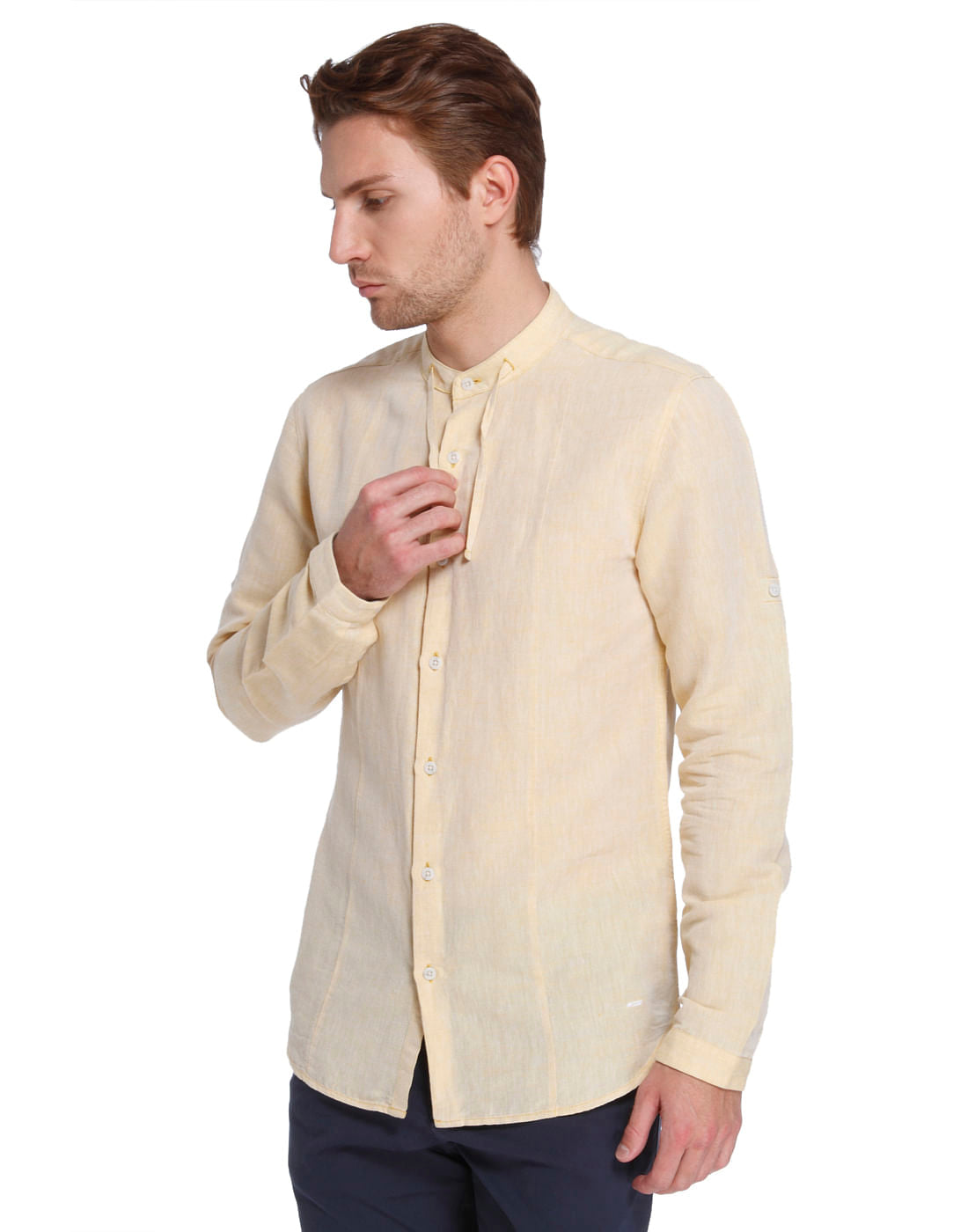 Casual Solid Linen Shirt