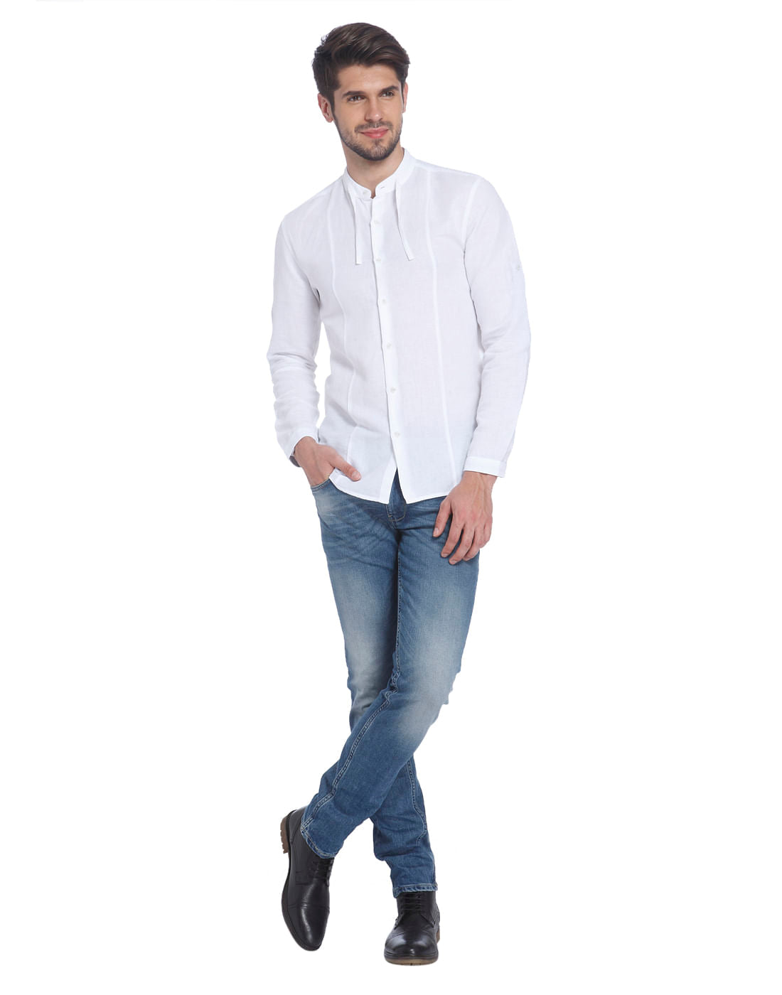 Solid Casual Linen Shirt