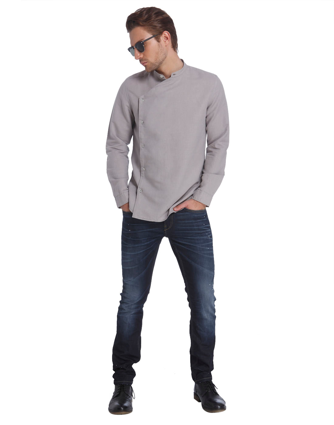 Casual Solid Linen Shirt