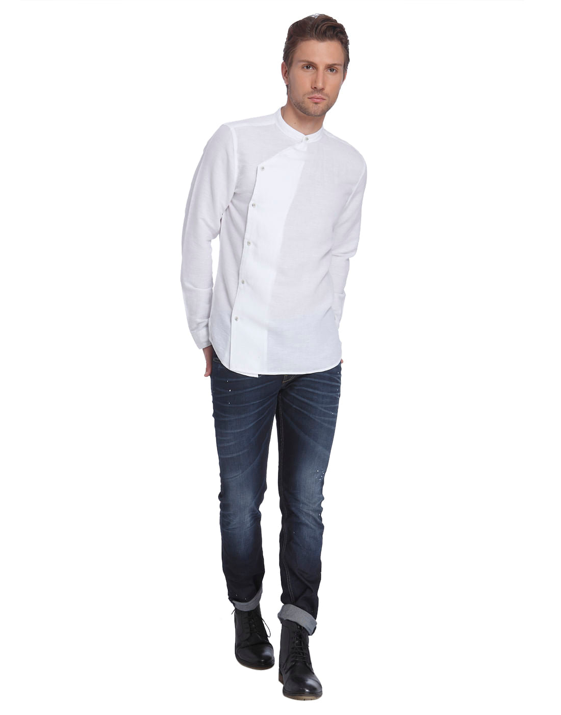 Casual Solid Linen Shirt