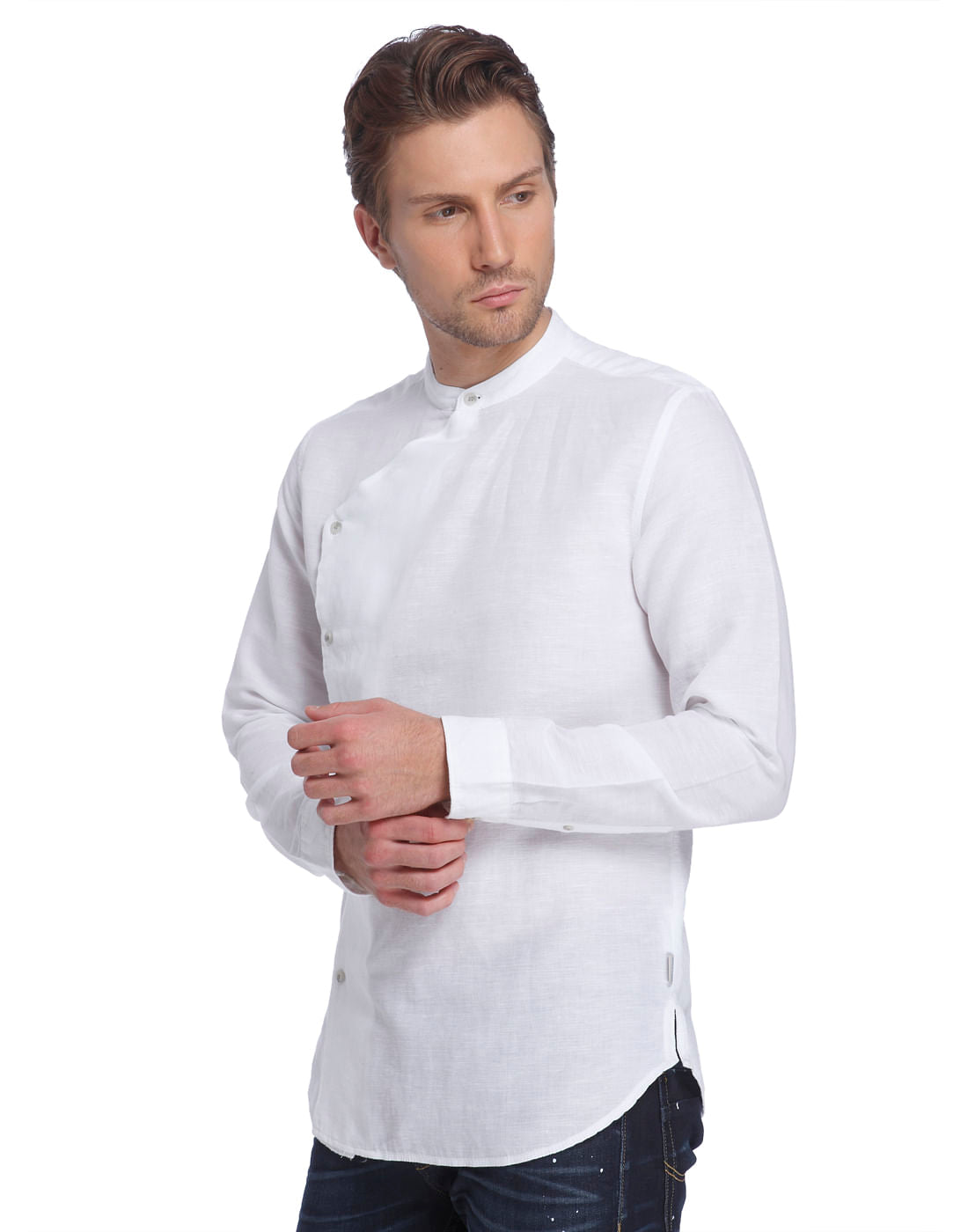 Casual Solid Linen Shirt