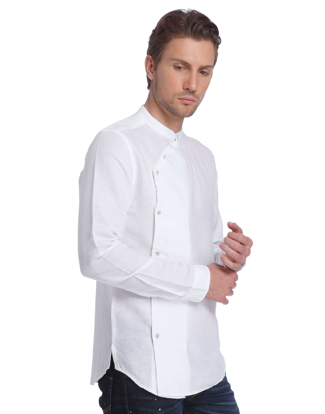 Casual Solid Linen Shirt