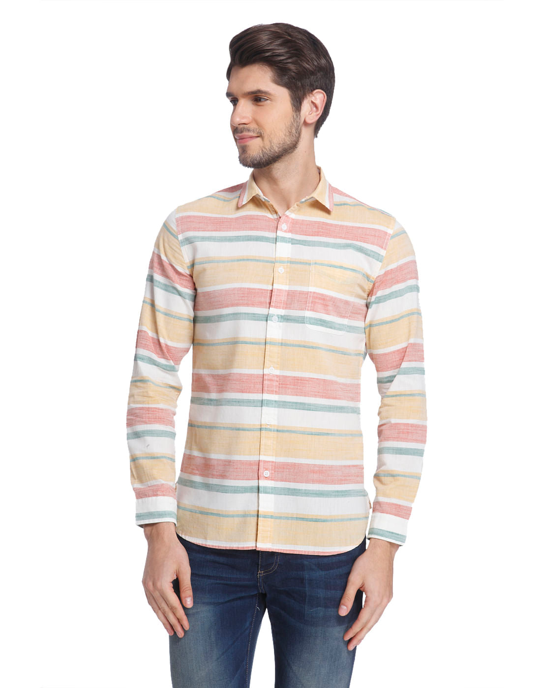 Striped Casual Shirt - S